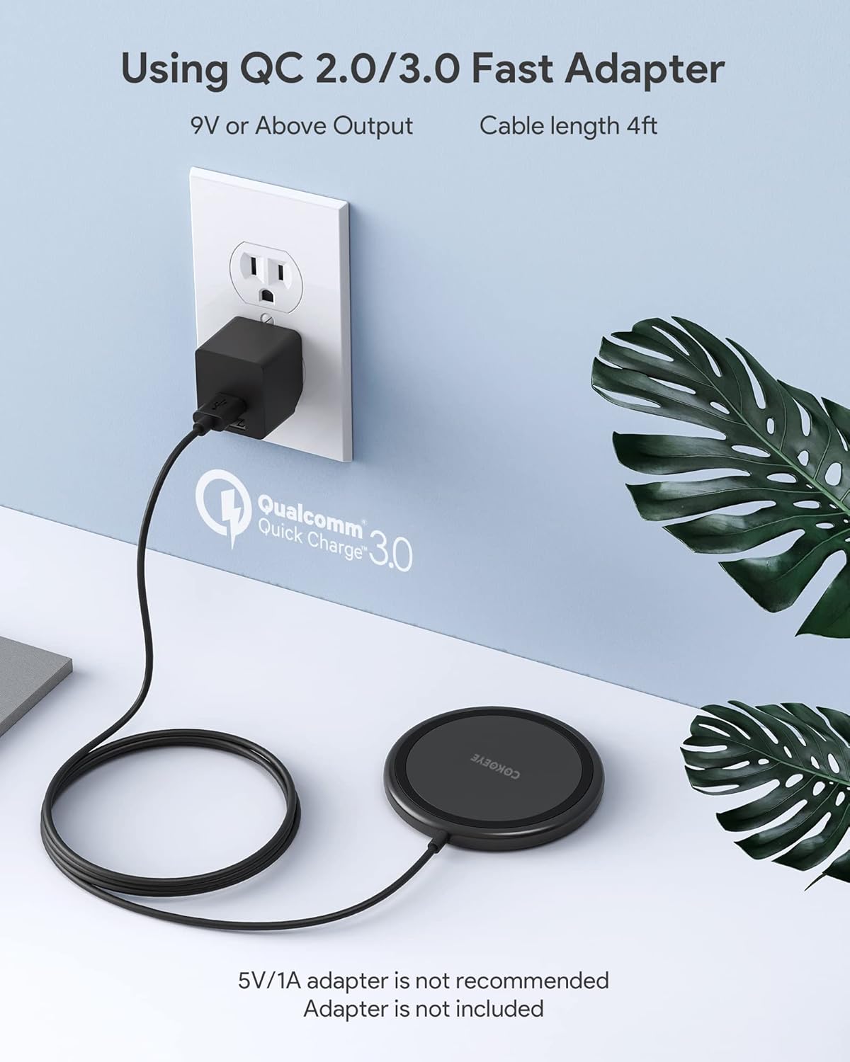 Wireless Charger, 15W Max Fast Wireless Charging Pad 2-Pack Compatible with iPhone 17/17 Air/17 Pro/17 Pro Max/16/15/14/13/12/Samsung S24/S24Ultra/S23Ultra/S22/S21,AirPods Pro2