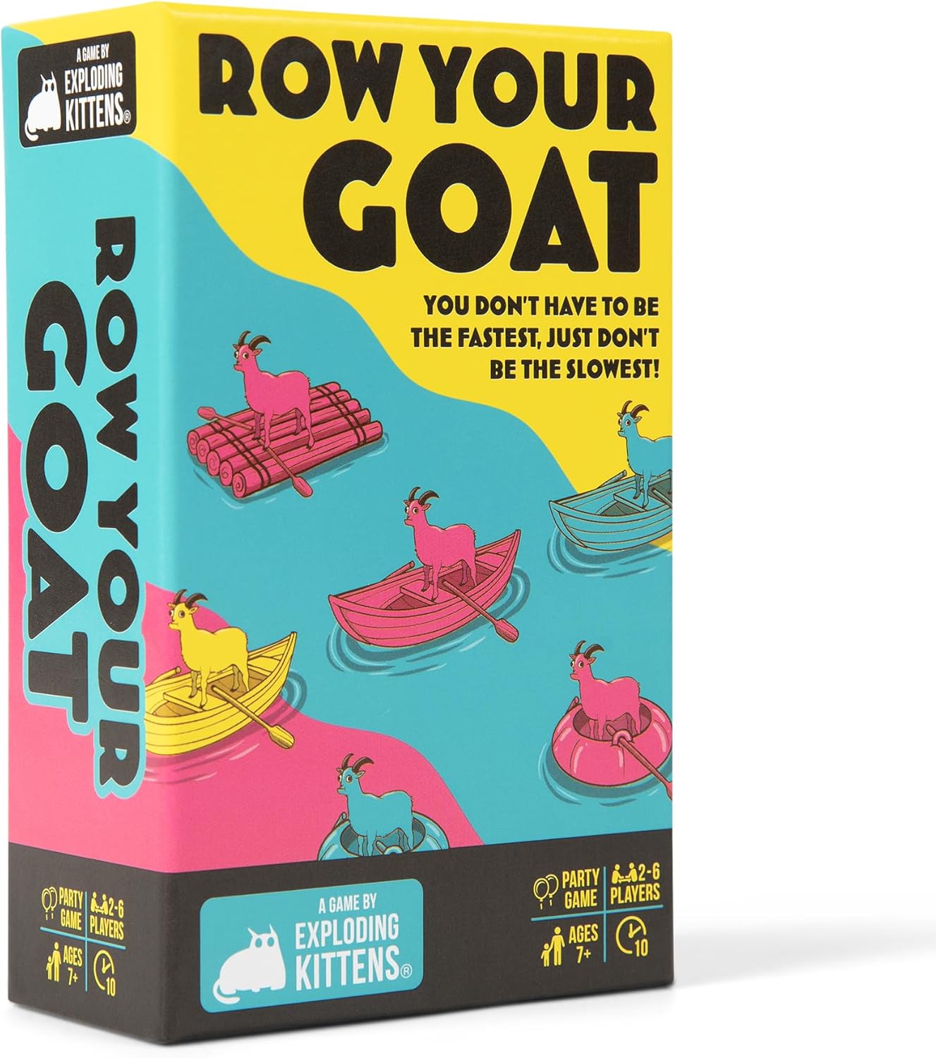 Exploding Kittens Presents: Row Your Goat - A Rapid Fire Tic Tac Toe Game- 2-6 Players - Ages 7+ - Family Game - Party Game for Family Game Night