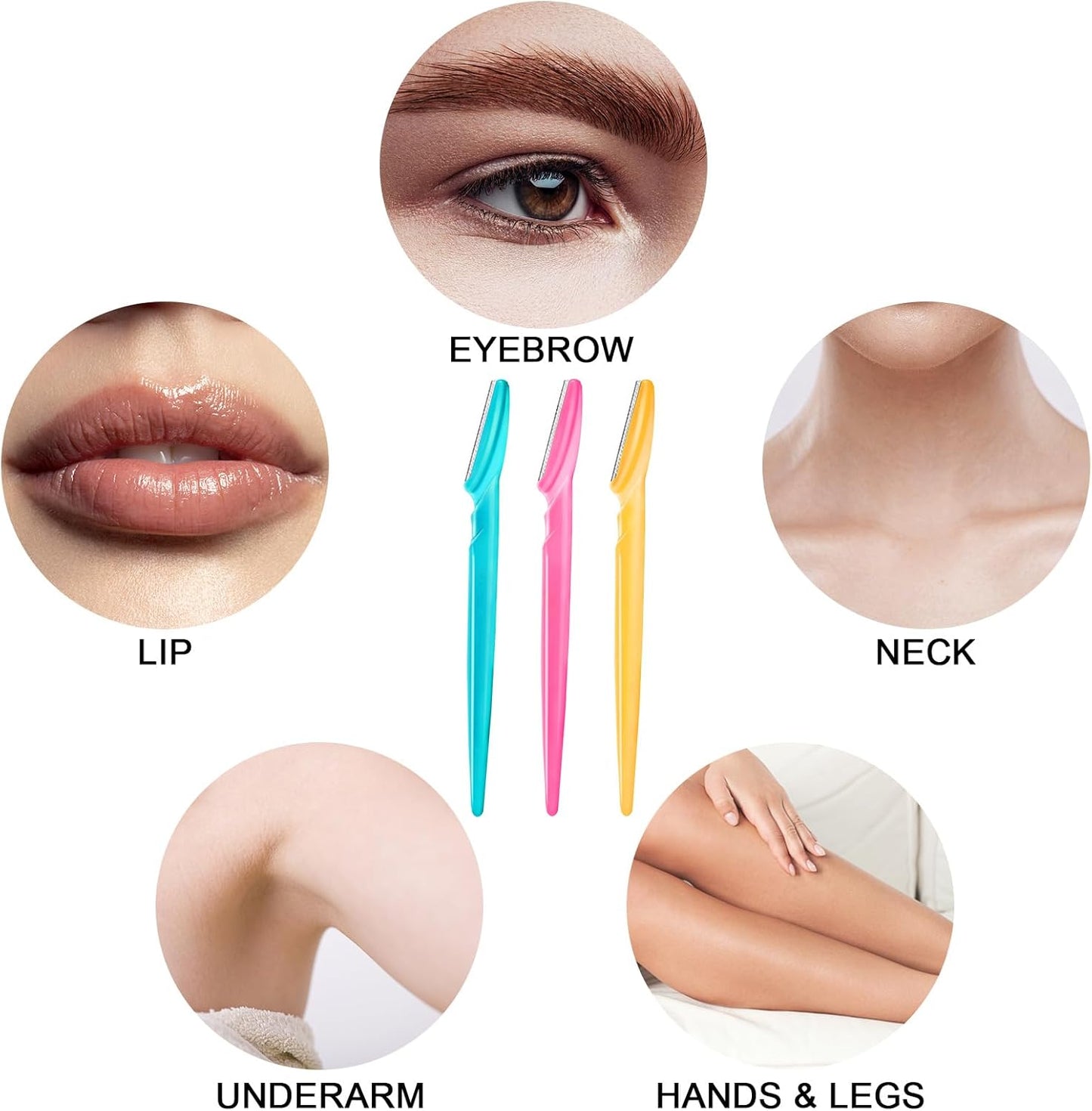 12 Pcs Eyebrow Razor Multipurpose Exfoliating Dermaplaning Tool for Face, Facial and Eyebrow Shaper with Protective Cover for Women Men Use