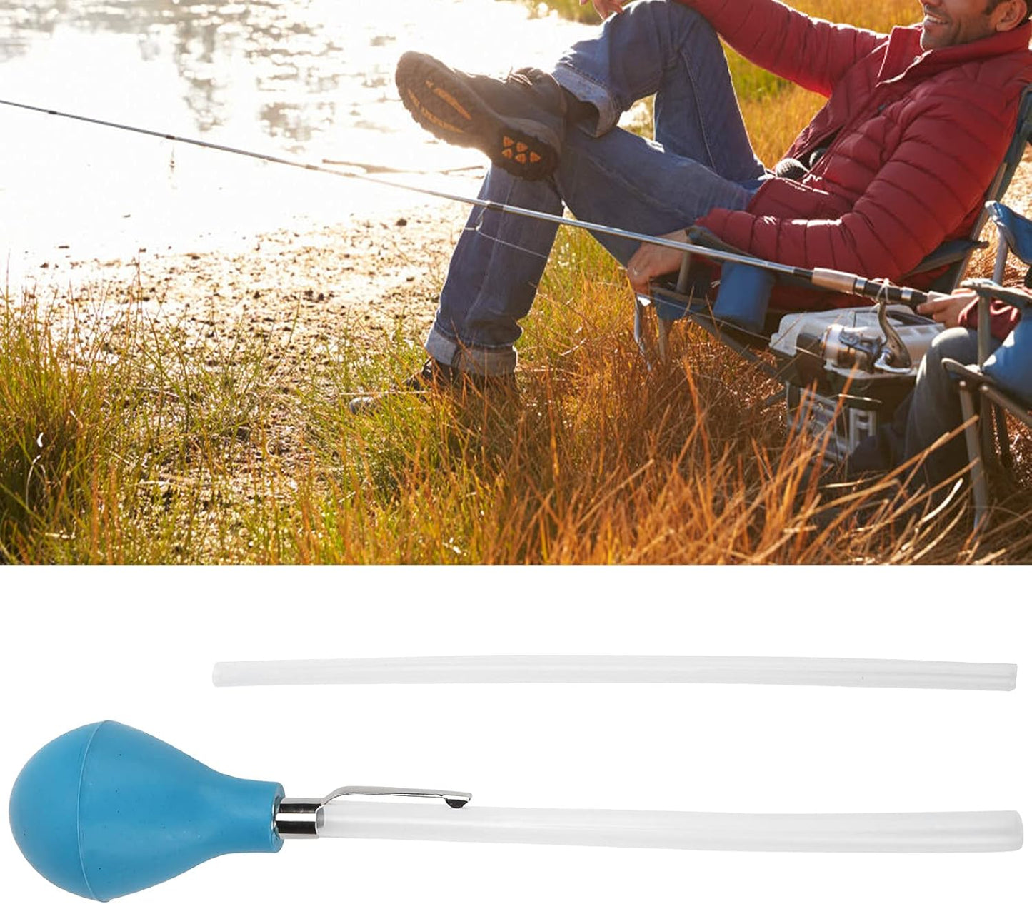 Fly Fishing Stomach Pump Trout Fish Throat Accessories 8.1 inch Flying Fishing Stomach Pump Incubation Tool Understanding Fish Food Matching Bait