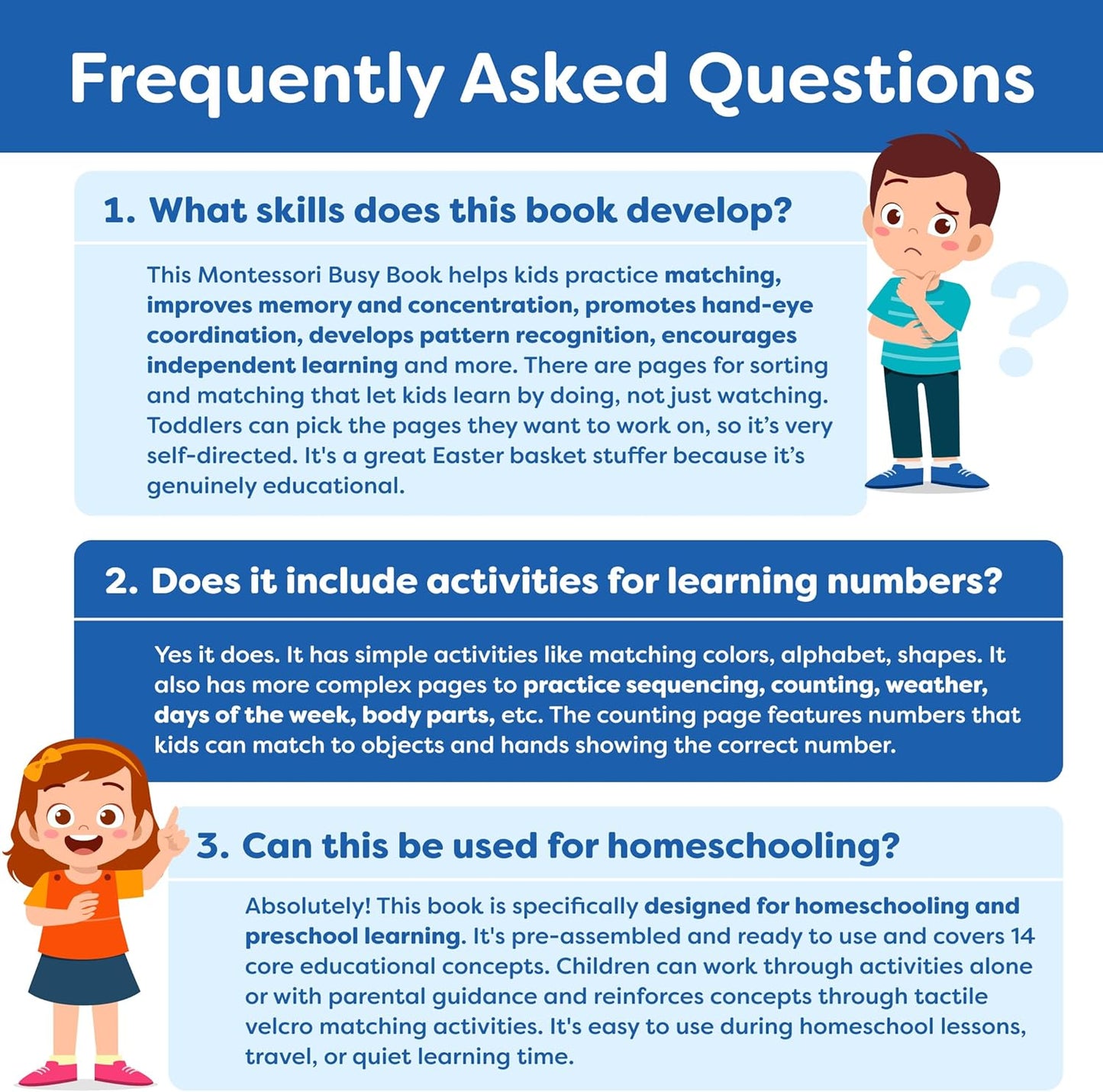 Montessori Preschool Busy Book for Toddlers Ages 3 and Up - Preassembled - Preschool Learning Activities Homeschool Montessori Toys - Gifts for 3 Year Old Boys Girl Birthday - Easter Gifts for Kids