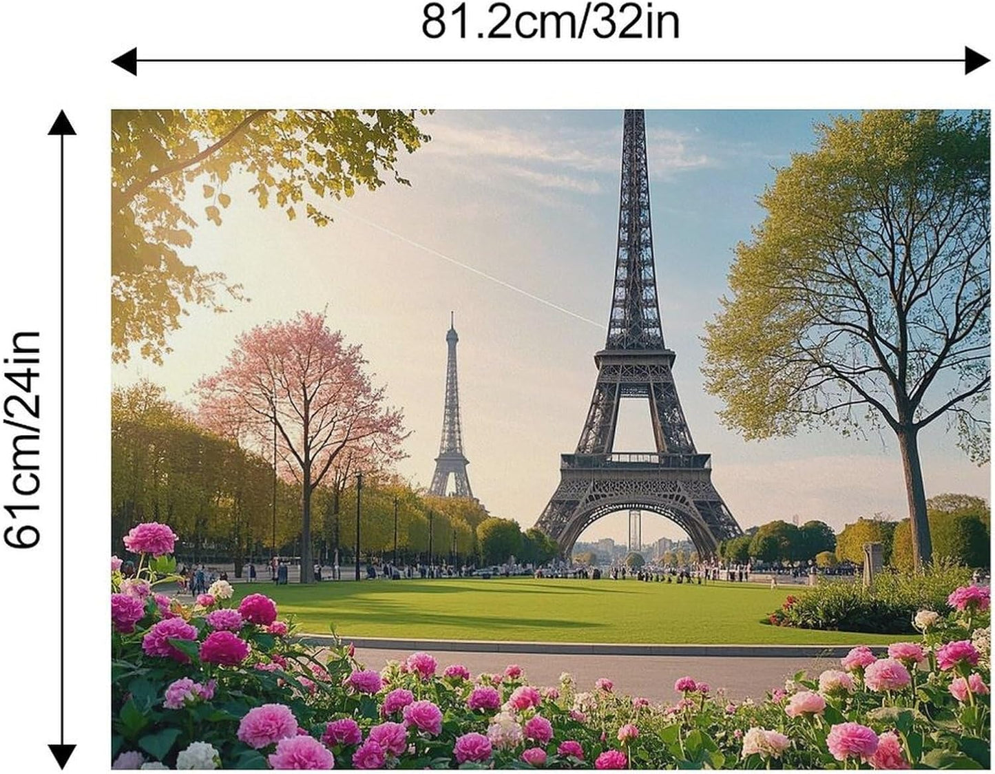 Dog Food Mat Pet Leather Tablecloth Paris Eiffel Towers Flower Pet Feeding Mat Anti-Slip Dog Bowl Mats Absorbent Pet Placemats for Dogs Protect Floor Dogs Pad for Food and Water