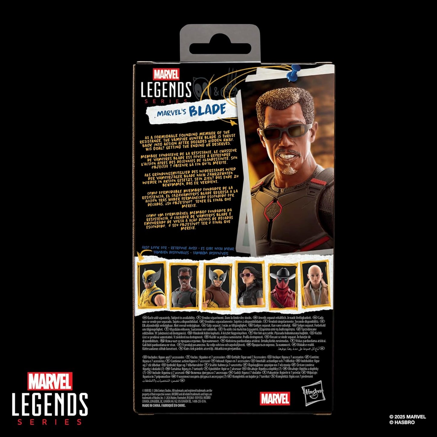 Marvel Legends Series Marvel's Blade, Marvel Studios' Deadpool & Wolverine Movie Collectible 6-Inch Action Figure Gift