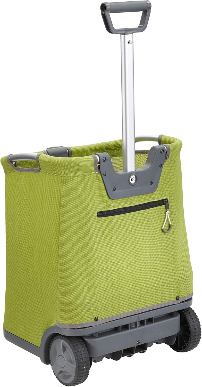 Gorilla Carts GCSS-11G-COM Collapsible Soft-Sided Folding Garden Cart, 150-Pound Capacity, Green