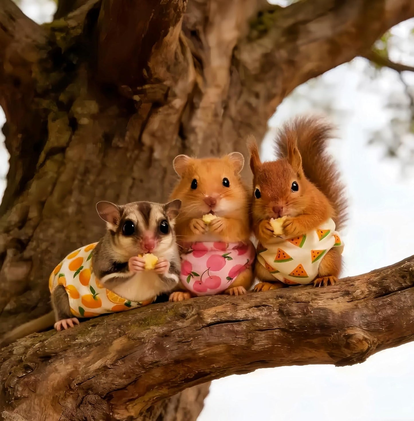 2PCS Washable Squirrel Diapers - Reusable Small Pet Diapers with Strong Hook and Loop Leak-Proof Urine Wet Pants with Adjustable Waistline for Squirrel,Rat,Groundhog-Polka Dot,M