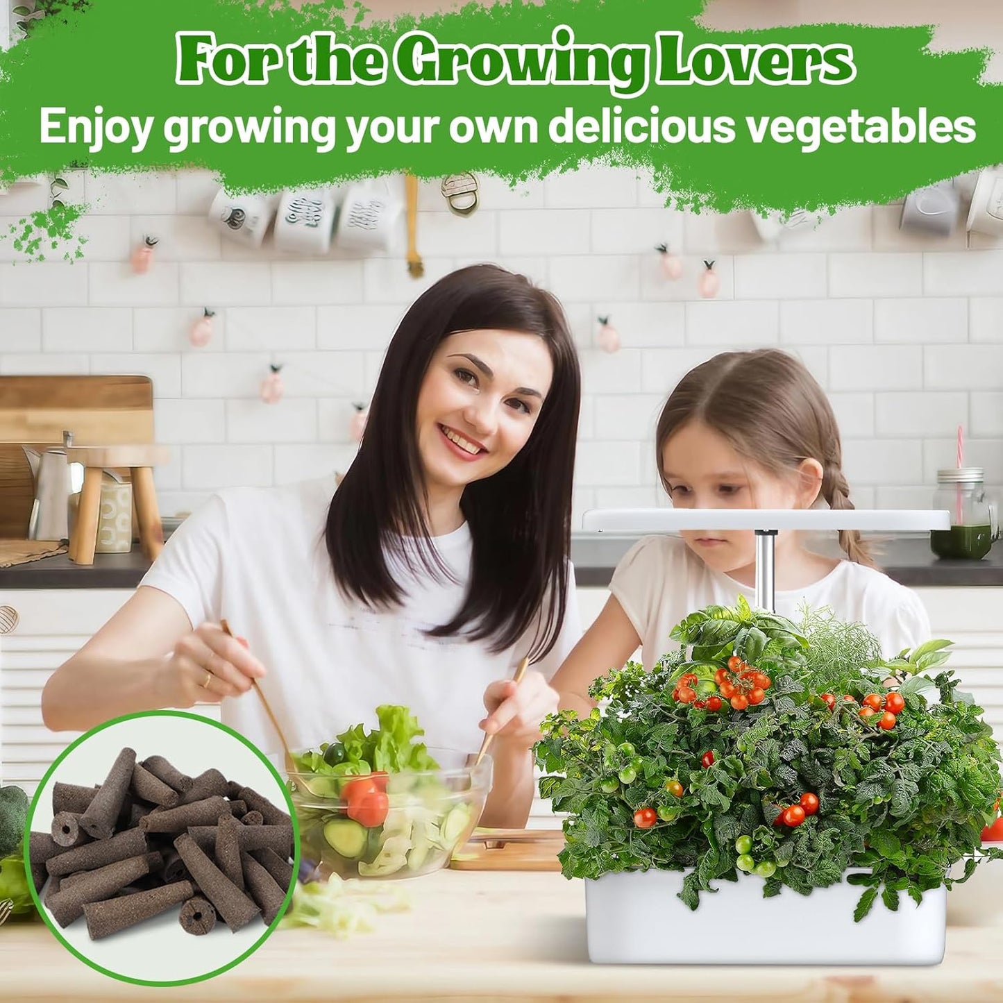 Alphatool 100 Pack Grow Sponges Replacement Compatible with AeroGarden - Seed Starters Pods for Improving Germination Rate Speed, Seeds Starting Kit for Indoor Garden Hydroponics Growing System