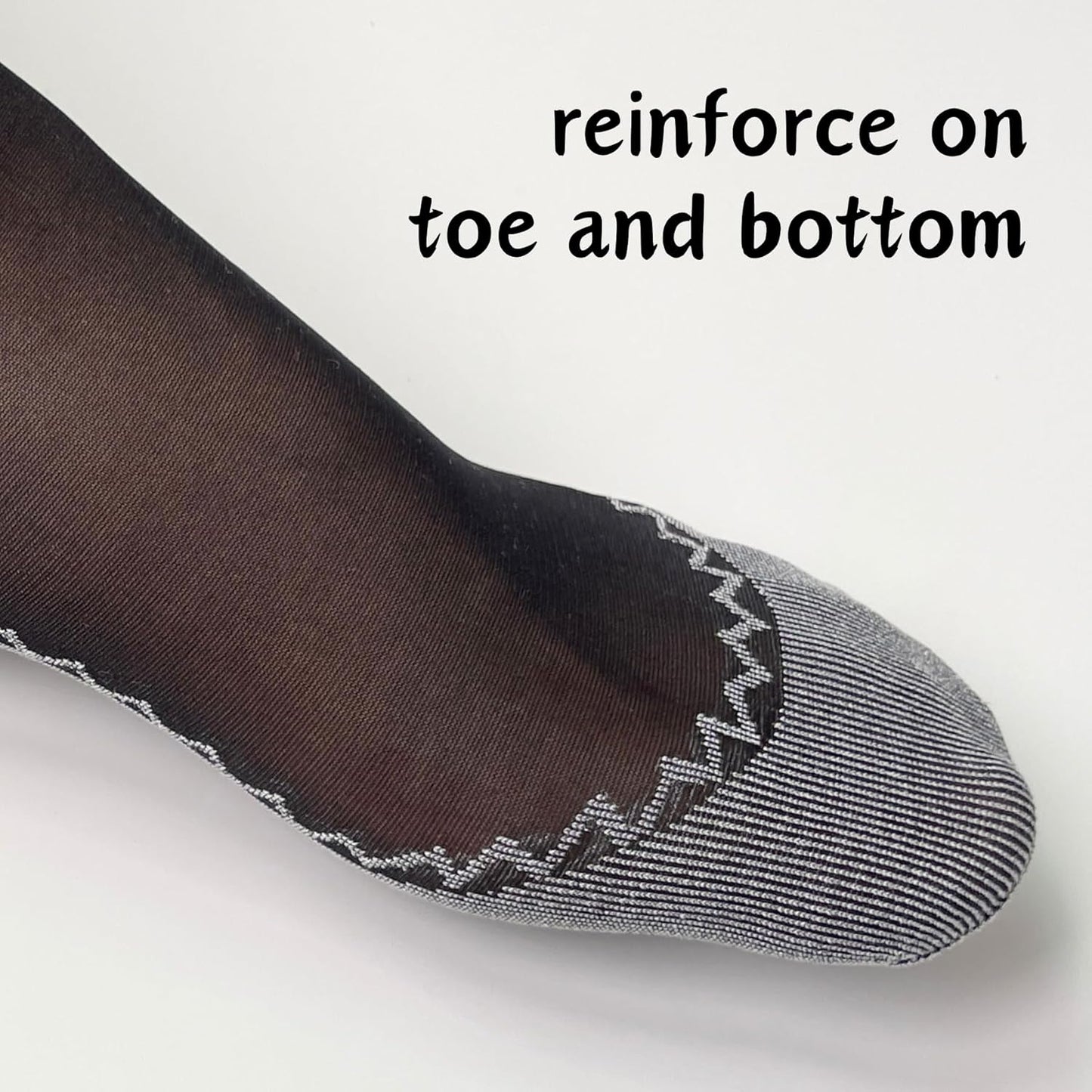 12 Pairs Nylon Socks for Women, Antil-Slip Thin Ankle High Tight Socks w/Reinforced Sole and Toe, by Daisy&Dino
