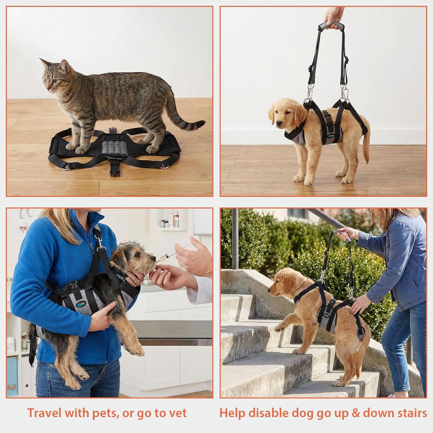 Ownpets Pet Grooming Hammock, Breathable Dog Grooming Hammock with Carabiners, Pet Grooming Harness Sling for Grooming, Hair Nail Trimming Cutting & More, M