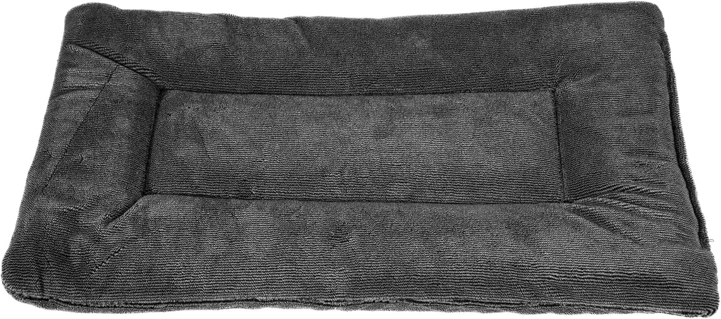 Petmate Aspen Pet Rectangular Kennel Mat, Dark Gray, for 19' Crates, 16.0" L x 9.0" W x 1.5" Th