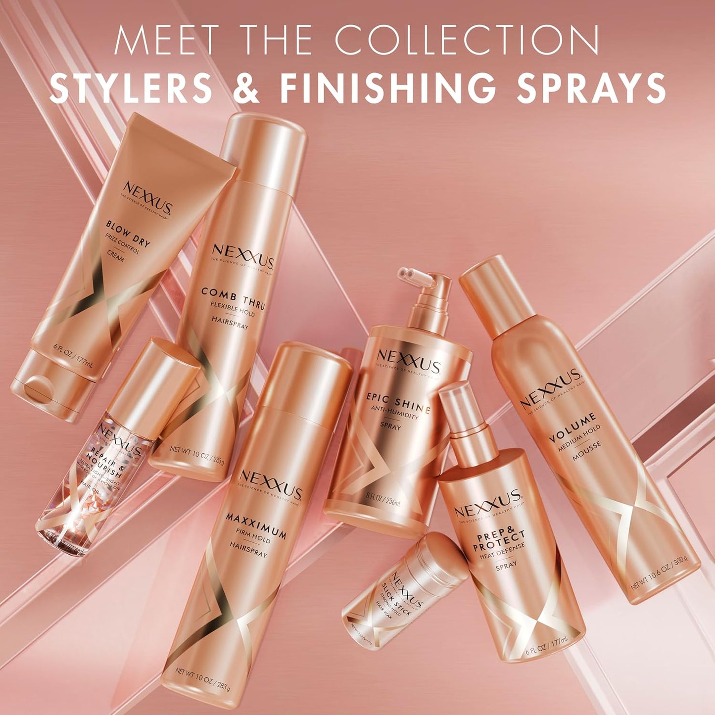 Nexxus Styling Heat Protectant Nourishing Prep & Protect Heat Defense Spray Heat Protection Spray Powered by Styleprotect Technology 6 oz