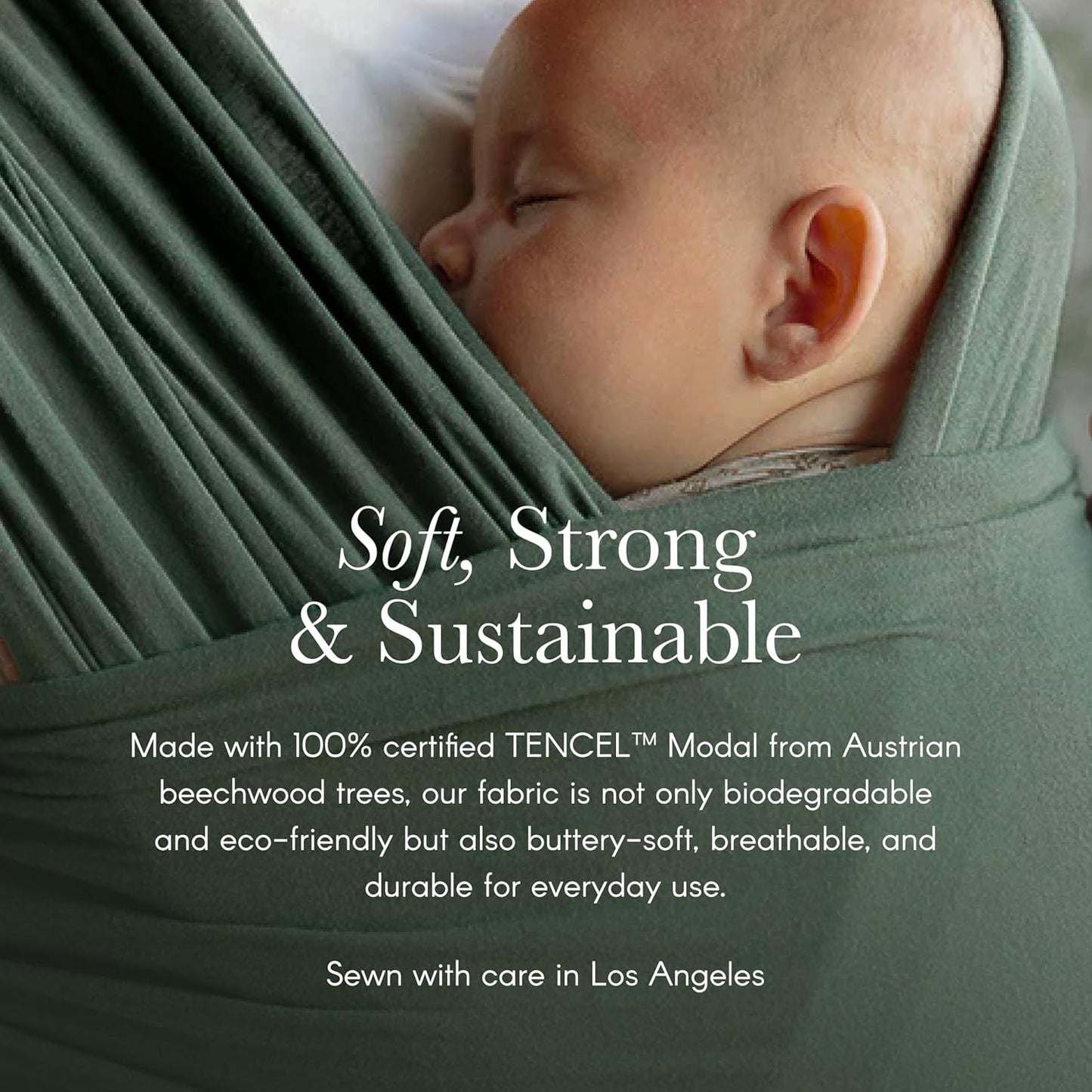 Solly Baby Wrap, Buttery-Soft Baby Carrier Newborn to Toddler 8-25 Lbs., Lightweight & Hands-Free Infant Wrap, Breathable Carrier, Baby Wearing & Postpartum Essential, New Mom Gift, Almondine Chequer
