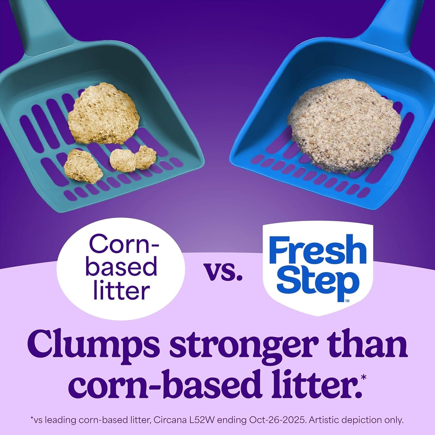 Fresh Step Advanced Clean Paws Multi Cat Clumping Cat Litter with Febreze Freshness, Low Dust, Odor Control with Ammonia Block Tech, Compatible in Automatic Litter Boxes, 37 lbs. (2 x 18.5 lb.)