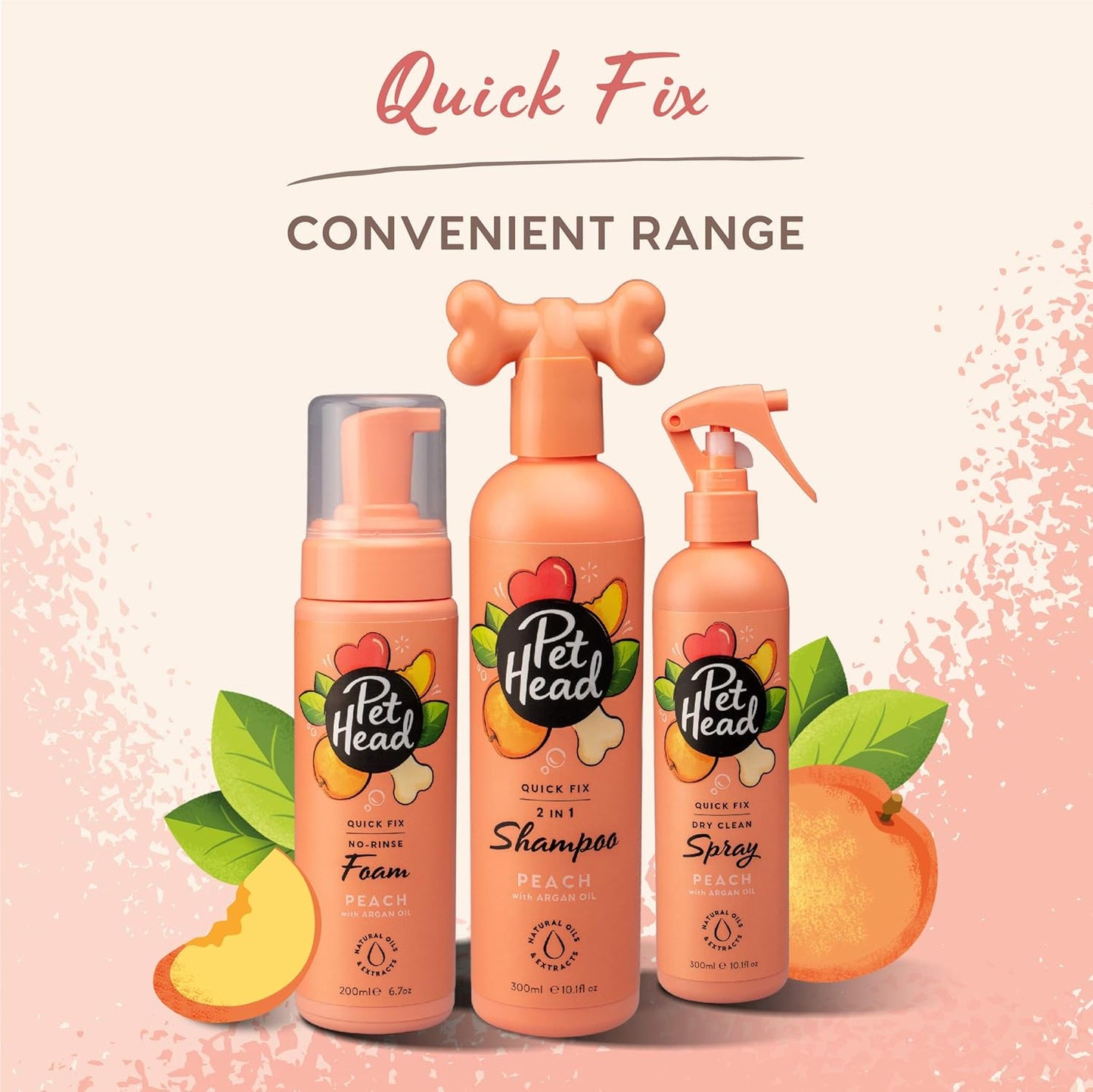 Pet Head Quick Fix Paw and Body Wipes for Cats and Dogs | Peach Scent with Aloe Vera | Biodegradable Pet Hygiene Cleaning Wipes | pH-Neutral | Vegan | for an Easy & Speedy Freshen-Up | 160 Pack
