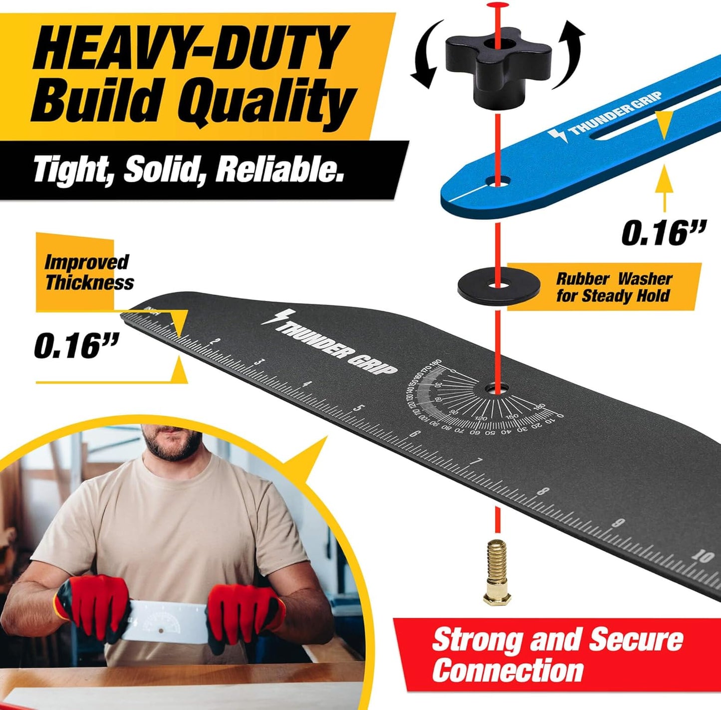 Stair Tread Template Tool – Blue Adjustable Stairs Jig Tool & Measuring Tools for Accurate Installation – Stair Tread Jig for Steps & Treads Template