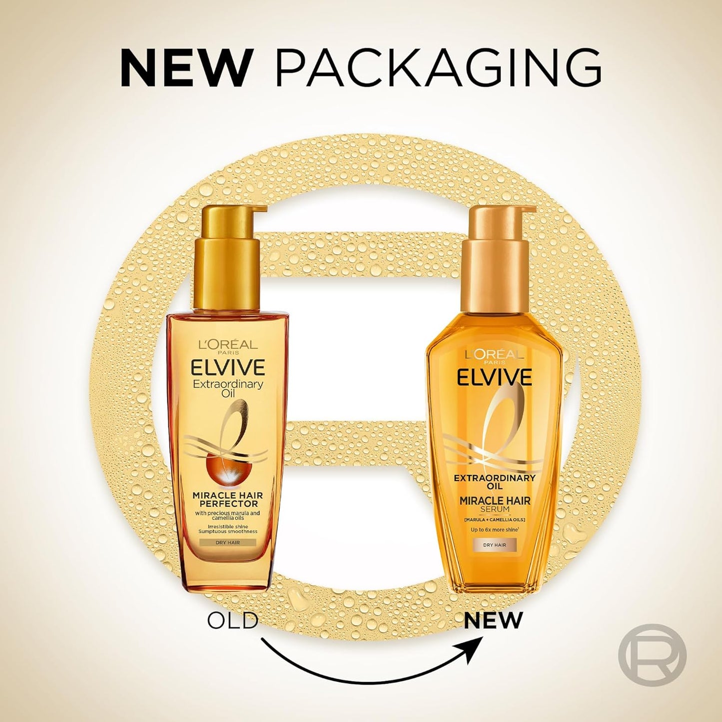 L'Oréal Paris Elvive Extraordinary Oil Miracle Hair Serum, Intense Nourishment, Up to 6x more Shine, up to 230° heat protection, suitable for all hair types, 100ml