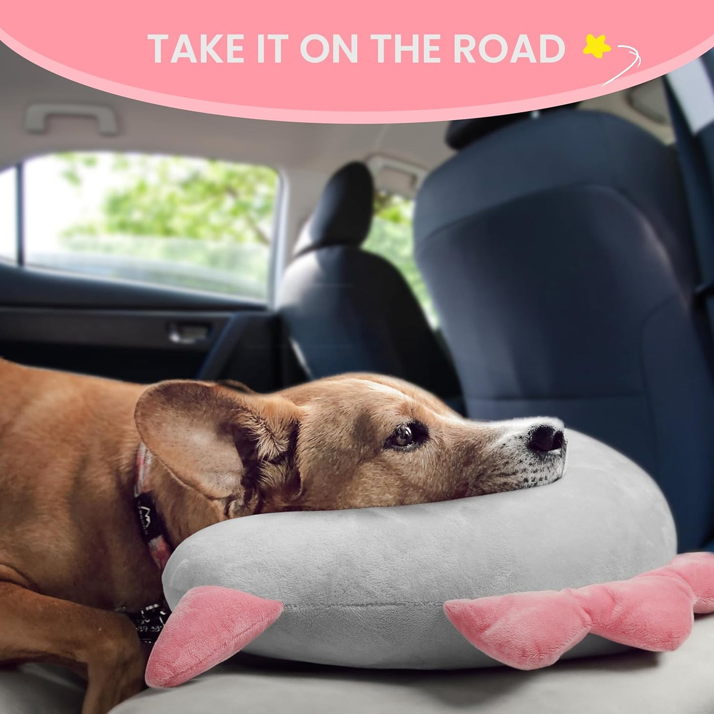 Dog Pillow - Soft Neck Pillows for Dogs, Washable Dog Calming Pillow for Better Sleep, Reduces Anxiety, Gift for Medium/Large Dogs and Cats