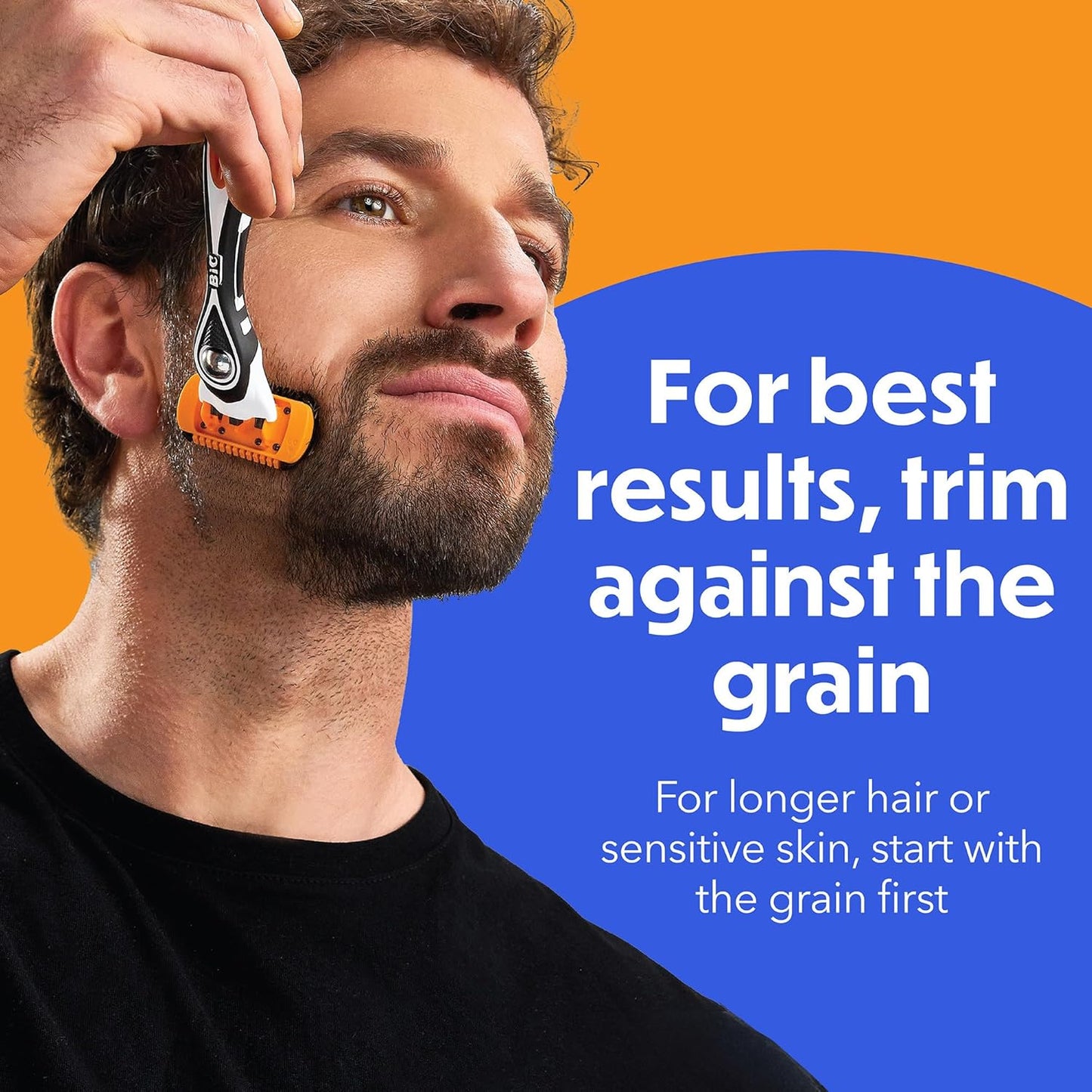 BIC Flex 5 Trim and Shave Men's Grooming Kit, 1 Handle, 3 Razor Cartridges, 6 Trimmers, Travel Essentials for Spring Break