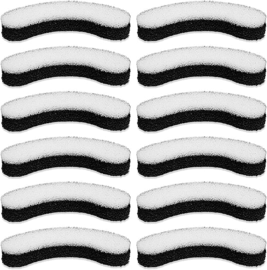 SAVITA 12pcs Cat Water Fountain Filters for NPET WF050 & WF100, Arc-Shaped Foam Sponge with Triple Filtration System