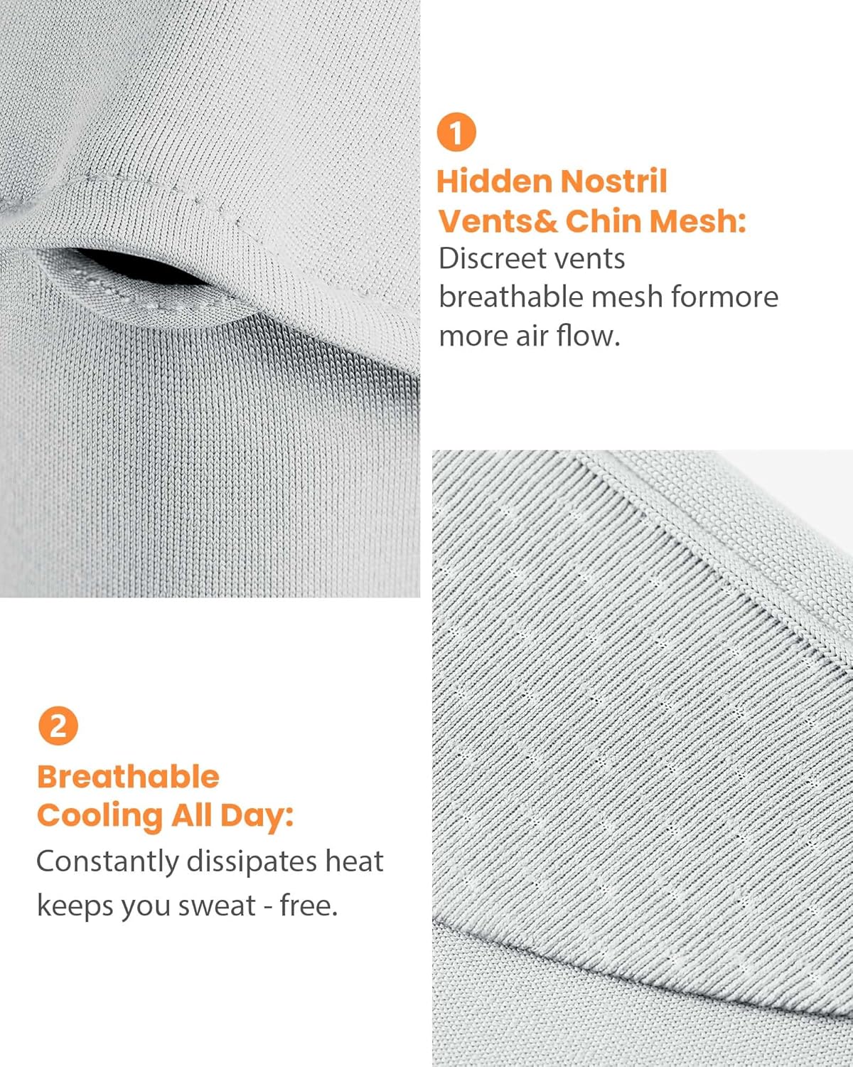 BENEUNDER UV Sun Protection Face Cover/Neck Gaiter Scarf UPF50+ Breathable Cooling for Summer Outdoor Activities Reusable