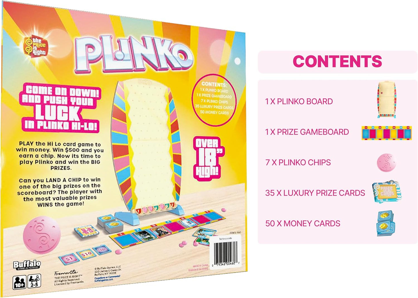 PLINKO - Family Board Game Inspired by The Price is Right, Great for Family Game Night, from Buffalo Games