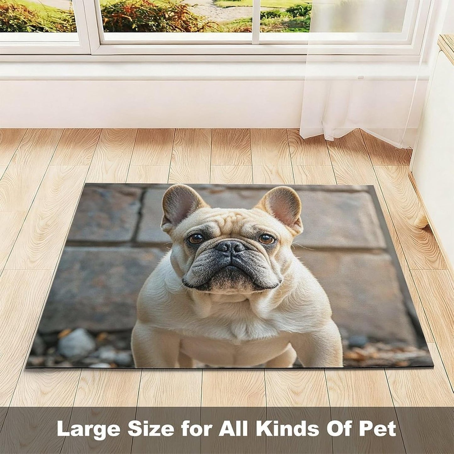 Dog Food Mat Pet Leather Tablecloth French Bulldog Pet Feeding Mat Anti-Slip Dog Bowl Mats Absorbent Pet Placemats for Dogs Protect Floor Dogs Pad for Food and Water