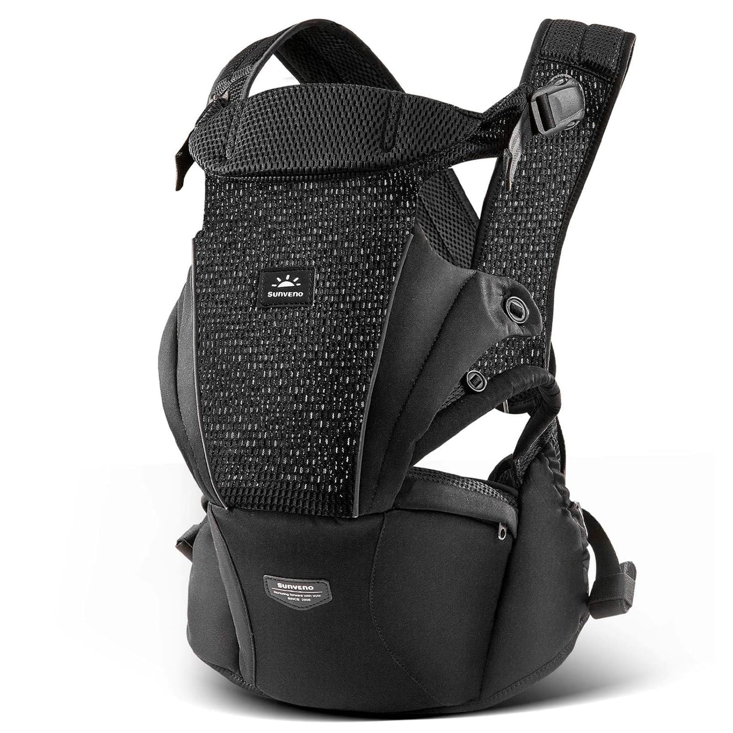 SUNVENO Hip Seat Baby Carrier for Toddler, Baby Carrier with Hip Seat, Patented Ergonomic Support for Heavy Babies, Lightweight Breathable Design, 7-45 lbs