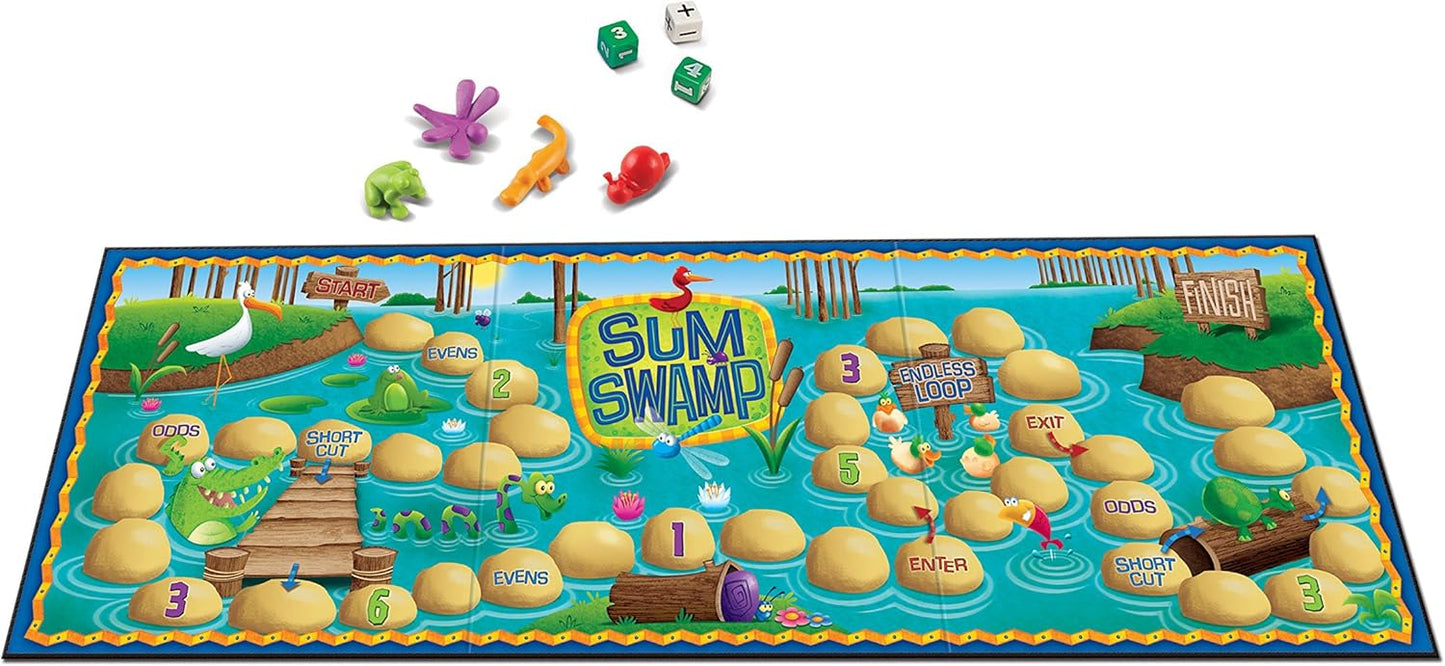 Learning Resources Sum Swamp Game Addition & Subtraction Board Game - Educational Homeschool, Elementary Math Classroom Must Haves, Kindergarten, Gifts for Kids, Numbers for Boys and Girls