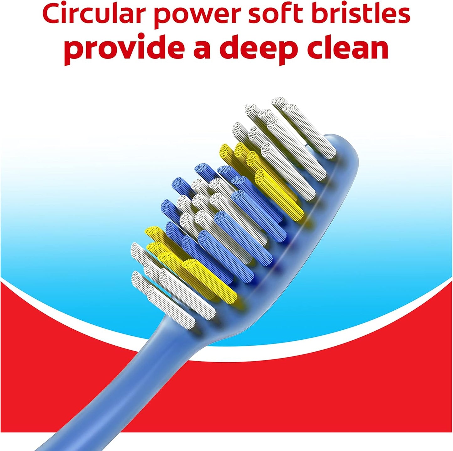 Colgate Extra Clean Toothbrush, Soft Toothbrush for Adults, 6 Count (Pack of 1)
