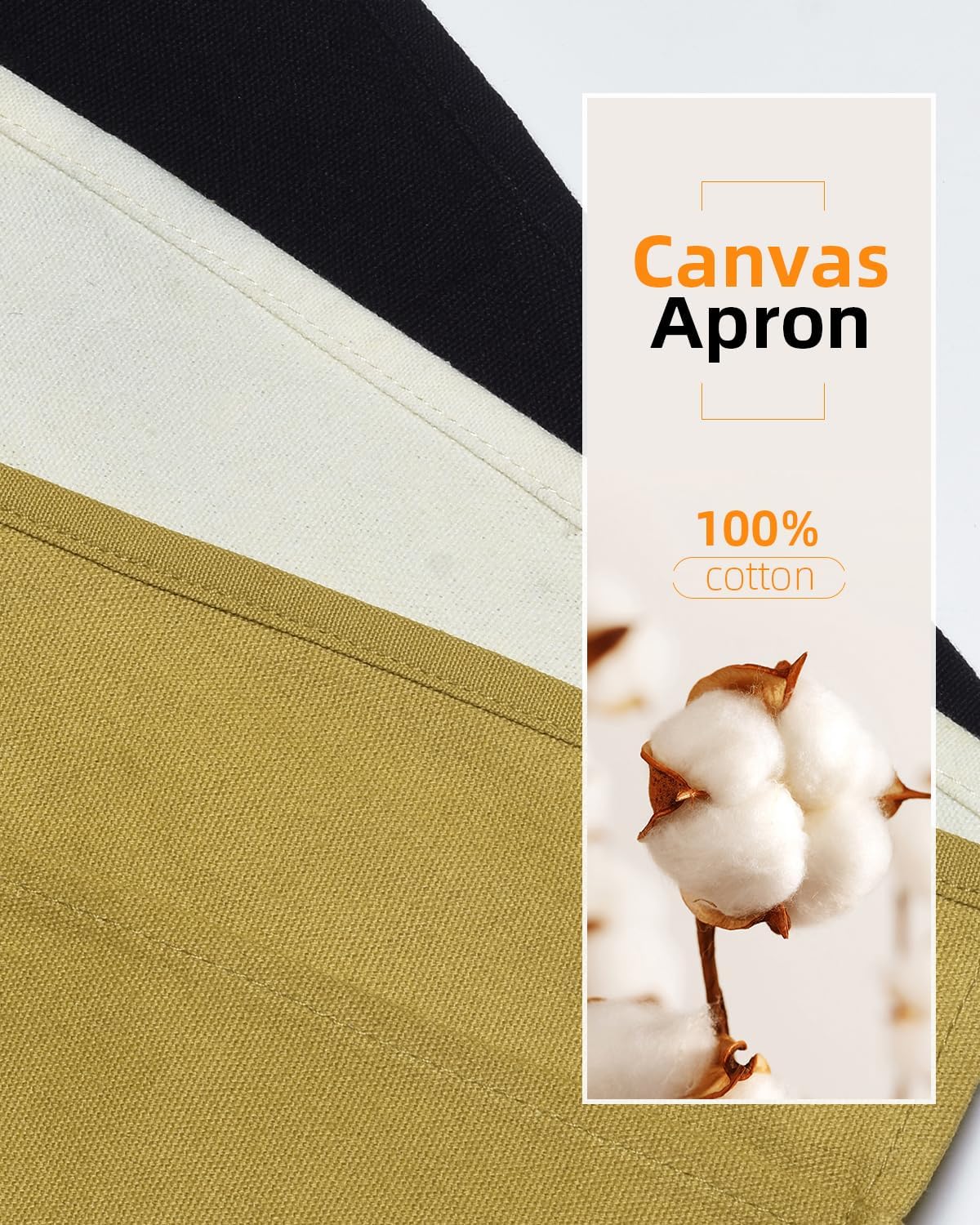 Canvas Work Waist Apron with 3 Pockets