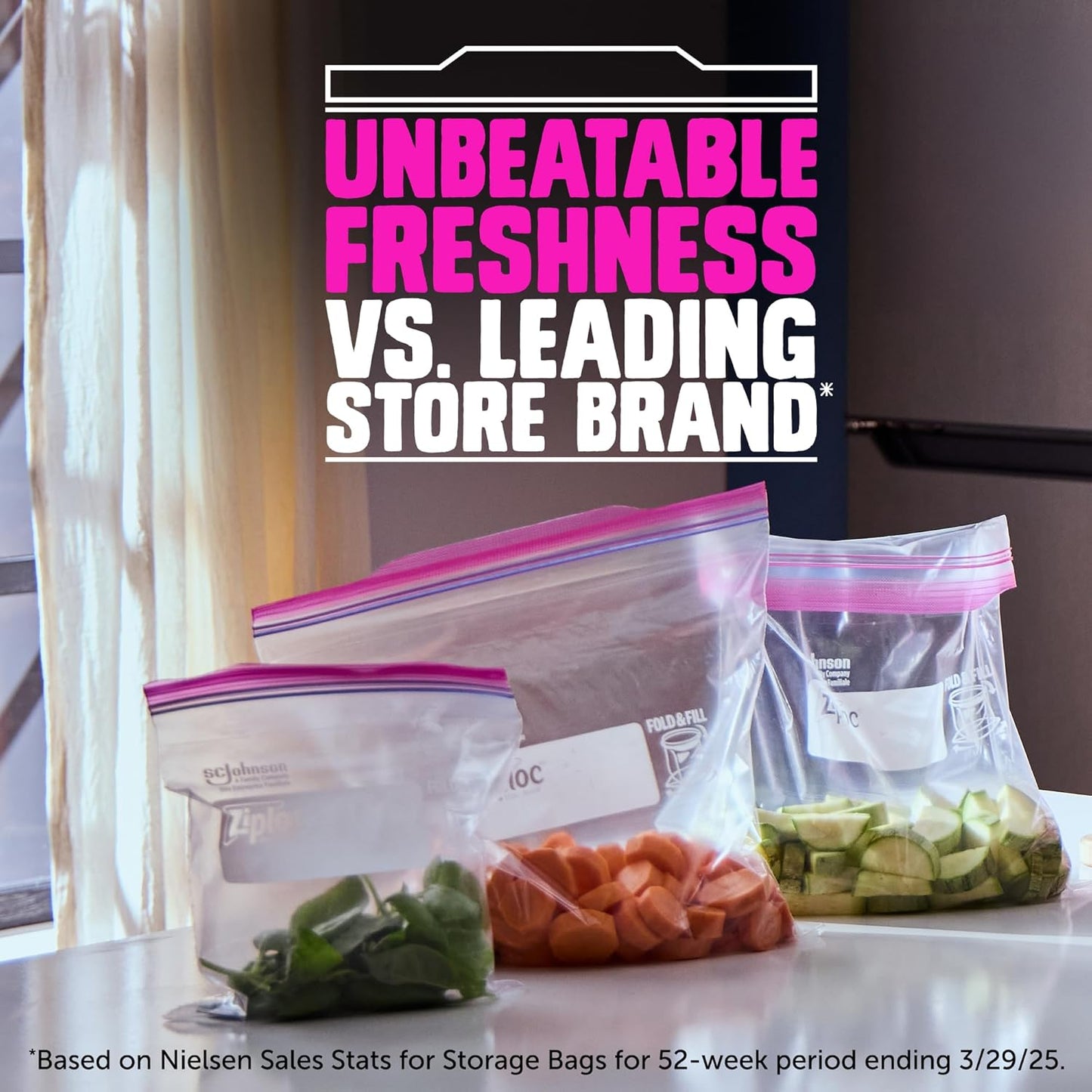 Ziploc Gallon Food Storage Bags, Stand-Up Bottom, Easy to Fill, 22 Count