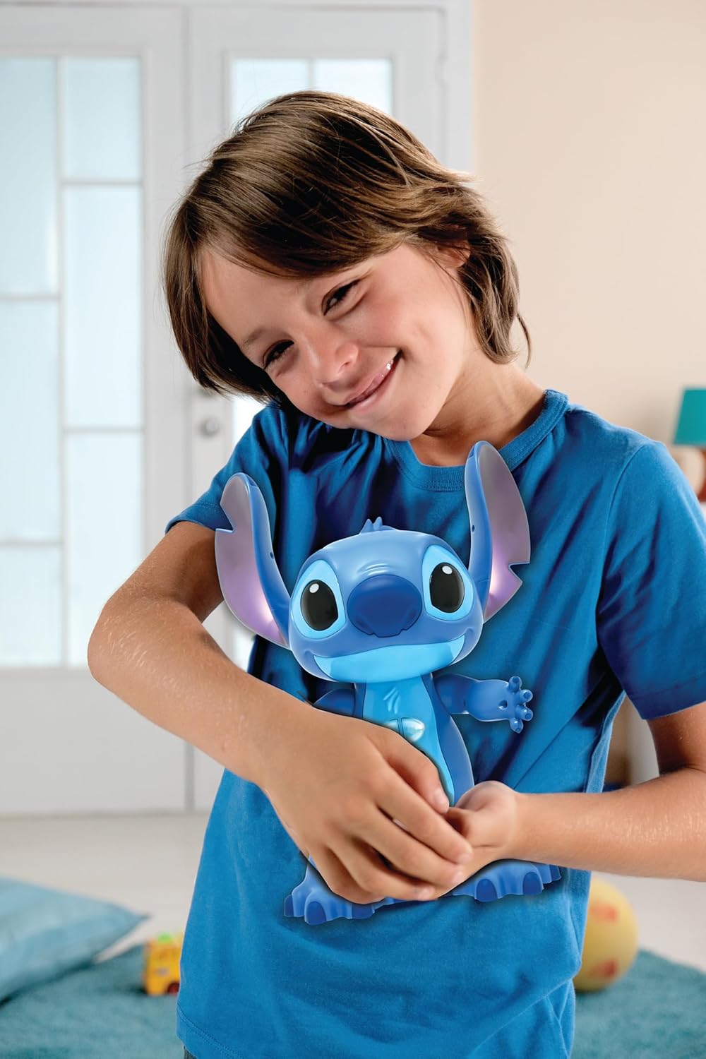 LEXiBOOK, Disney Stitch, English Remote Controlled Interactive Robot, Gesture and Remote Control, Touch Sensitive, Programmable, Two Speed, Blue, STITCHEN