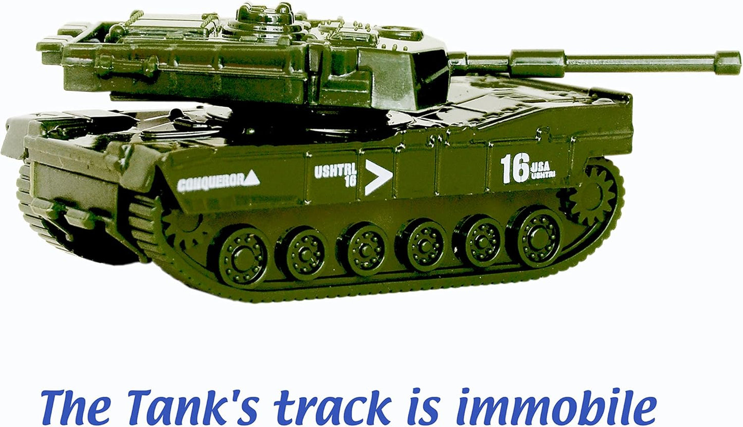 Die-cast Military Vehicles,6 Pack Assorted Alloy Metal Army Vehicle Models Car Toys,Mini Army Toy Tank,Jeep,Panzer,Anti-Air Vehicle,Helicopter Playset for Kids Toddlers Boys