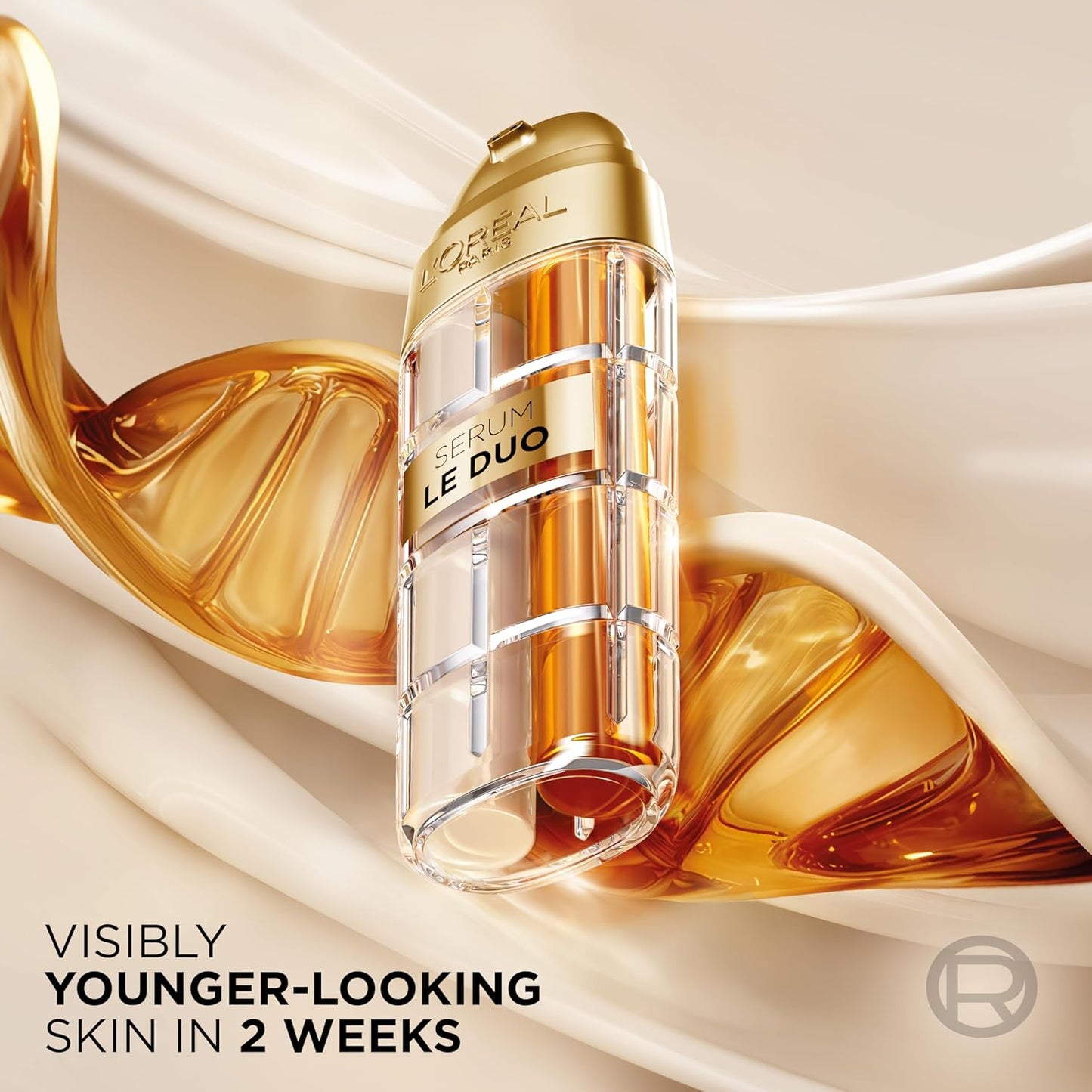 L'Oreal Paris Age Perfect Serum Le Duo, Brightening, Firming and Anti-Aging Serum for Face with Collagen Peptide, Vitamin C and B3, 1 fl oz + Sample