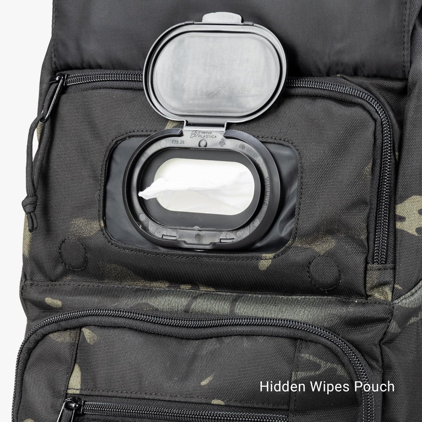 Tactical Baby Gear Everyday Tactical Diaper Bag Backpack for Dads – Includes Changing Mat, Stroller Straps, Built-In Wipes & Cooler Pouch (Multicam Black Everyday)