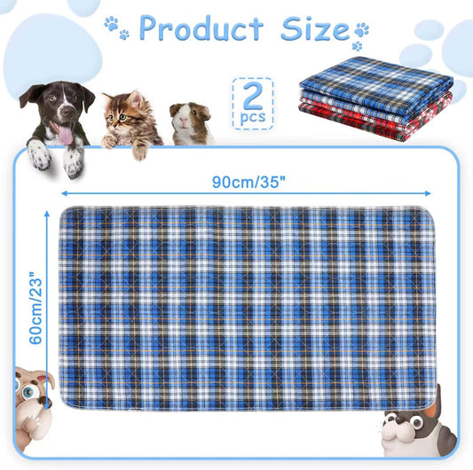 Washable Pee Pads for Small Animal,Waterproof Reusable Puppy Potty Training Pads, Anti Slip Whelping Pads Super Absorbent Cage Liners for Ferrets, Hamsters, Rabbits & All Small Animals (M)