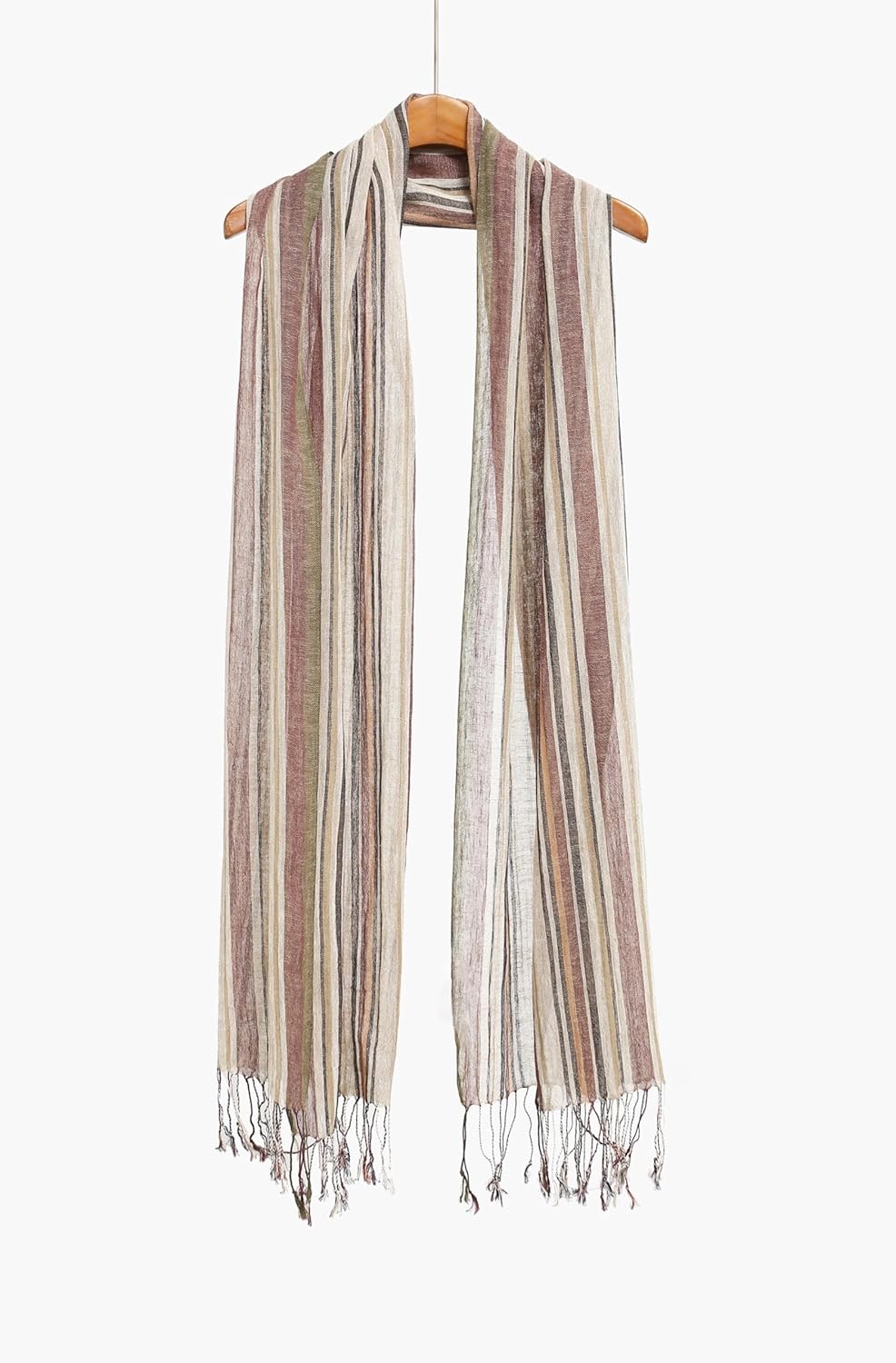 Jeelow Lightweight Summer Scarf Light Shawl Wrap Linen Feel Scarves For Men And Women