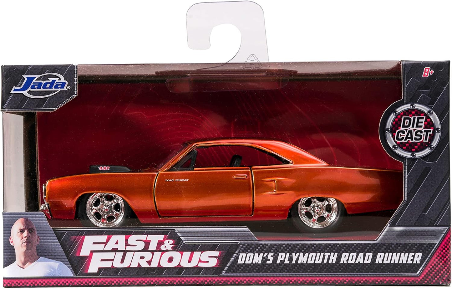 Jada Fast & Furious 1:32 Dom's Plymouth Road Runner Die-cast Car, Toys for Kids and Adults(Copper)