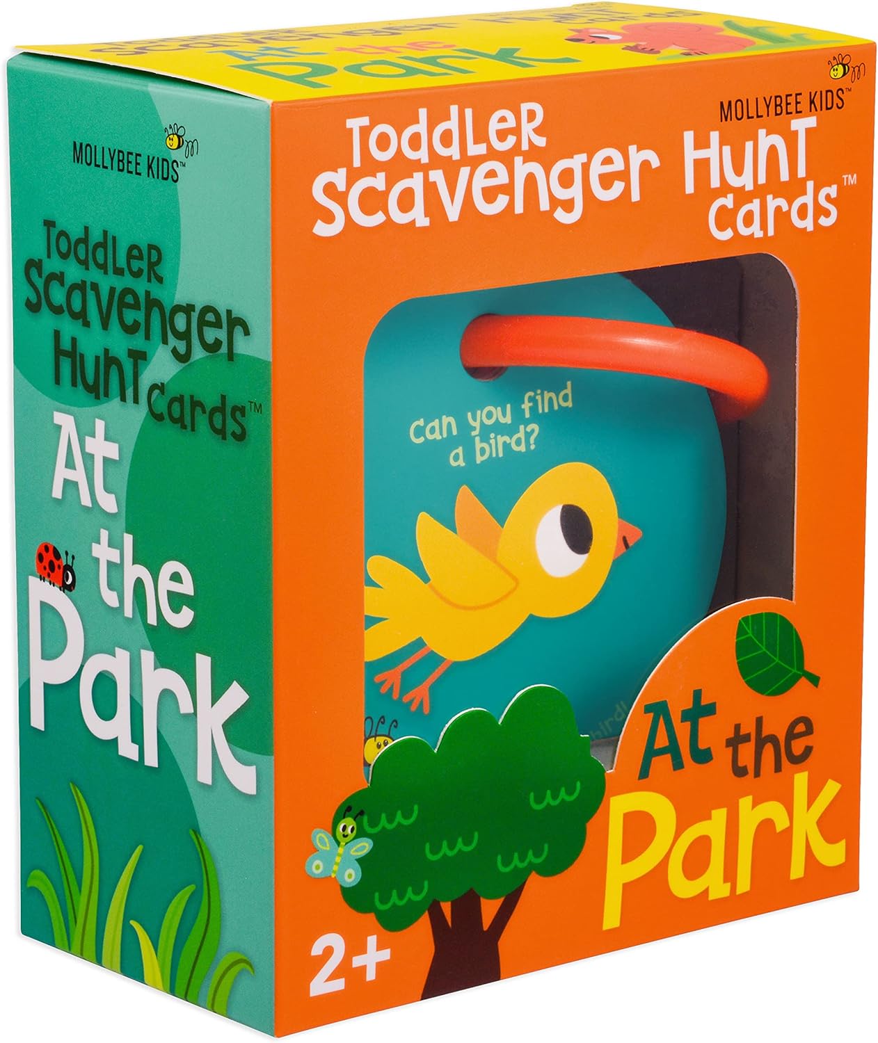 MOLLYBEE Kids Toddler Outdoor Scavenger Hunt Cards at The Park, Toddler Games, Gifts for Ages 2, 3, 4