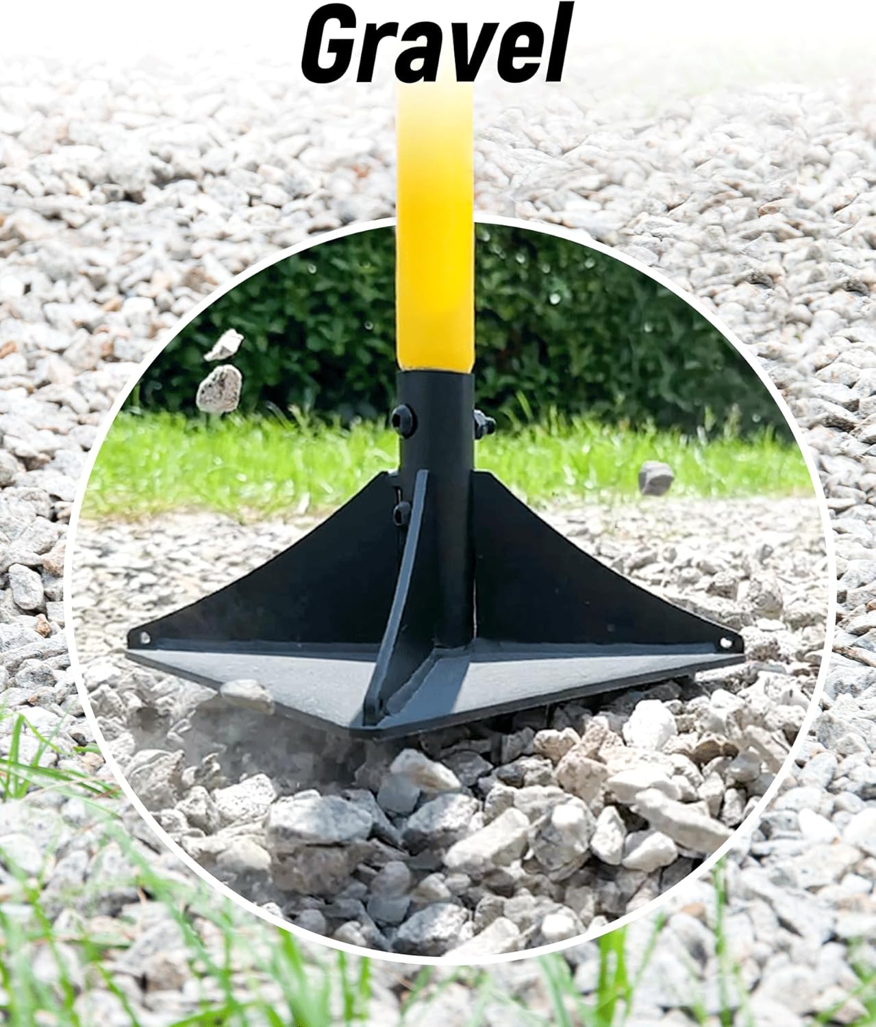 8"x8" Steel Tamper with 48" Handle, Heavy Duty Hand Compactor Tool for Leveling Soil, Gravel, Sand, Asphalt, Ground, Paver, Driveway, Garden, Yard and Blacktop Repair