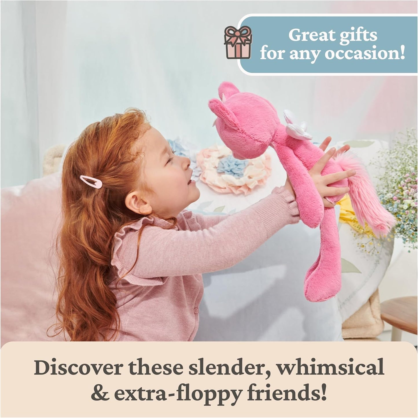 GUND Take-Along Friends Plush, Curtsy Ballerina Bunny, Bunny Stuffed Animal for Ages 1 and Up, Pink, 15"