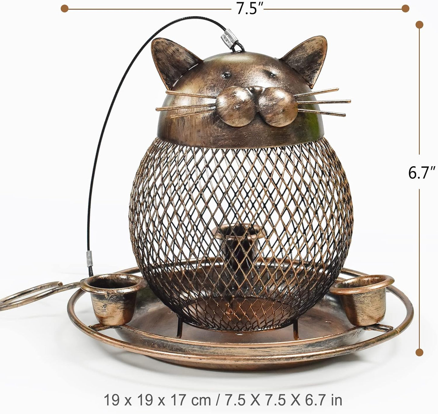 Bird Feeders for Outdoors, Heavy Duty Metal Wild Bird Feeder, Finch Bird Feeder Sparrow Birdfeeder for Garden Yard Hanging Decor