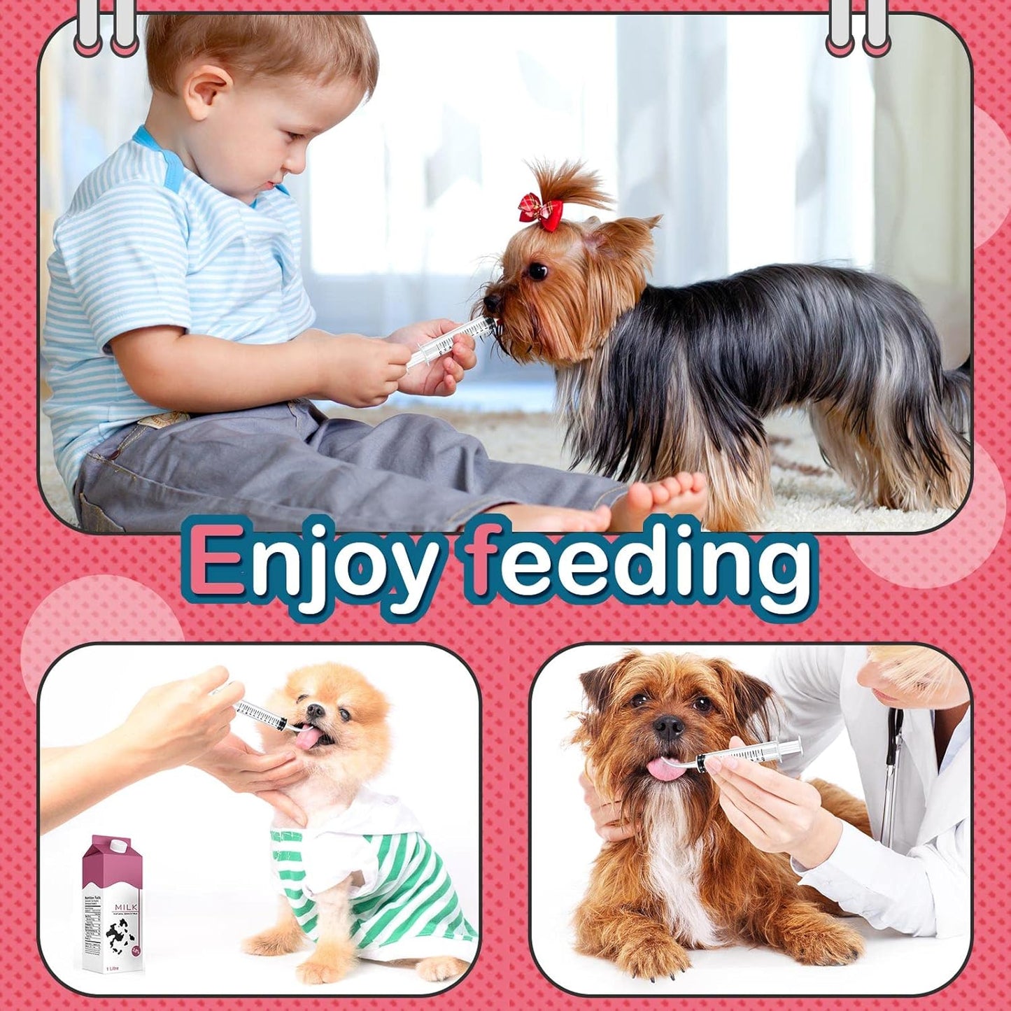 12 Pieces Baby Bird Feeding Syringe 12 ml Pet Liquid Syringes Kitten Feeder for Small Dogs Cats Puppy Kitten and Other Small Animal Breeding Supplies