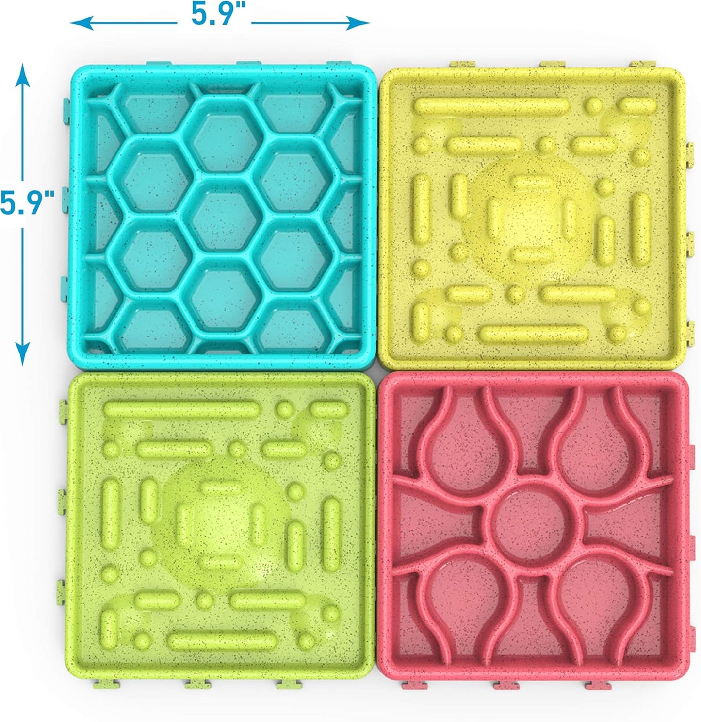 Any Pet Slow Feeding Mat - Tray, Slow Feeder Dog Bowls, Anxiety Relief Feeding Mat with Suction