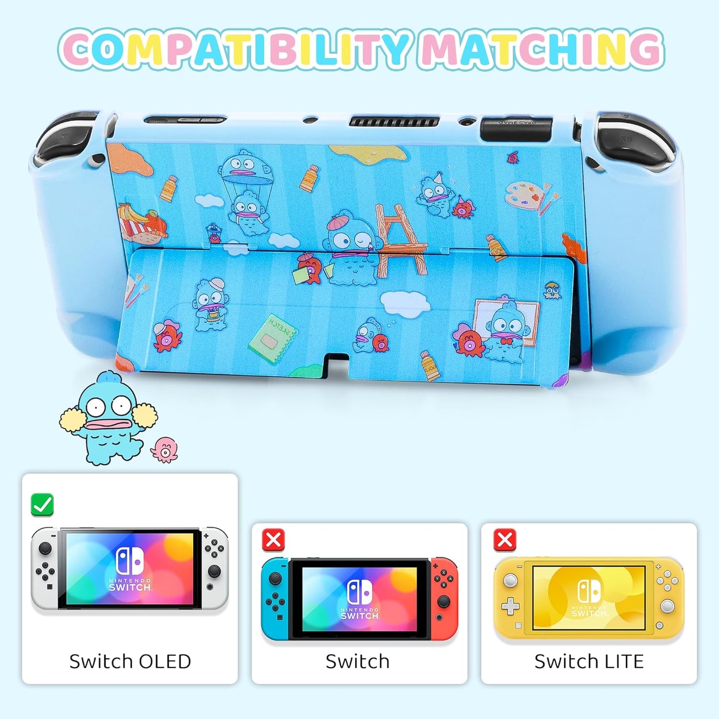 HYPERCASE Switch OLED Carrying Case (Blue Fish)
