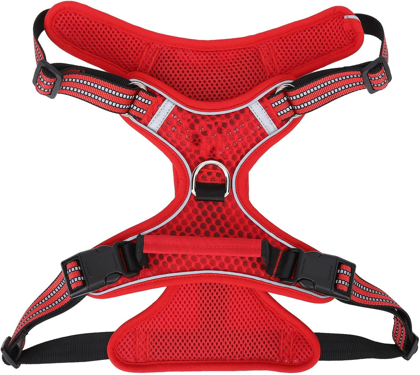 Dog Vest, Adjustable Breathable Reflective Dog Vest with Alloy Traction Buckle Harness Medium Sized Harness for Large for Outdoor Walking, Running, Training (S)