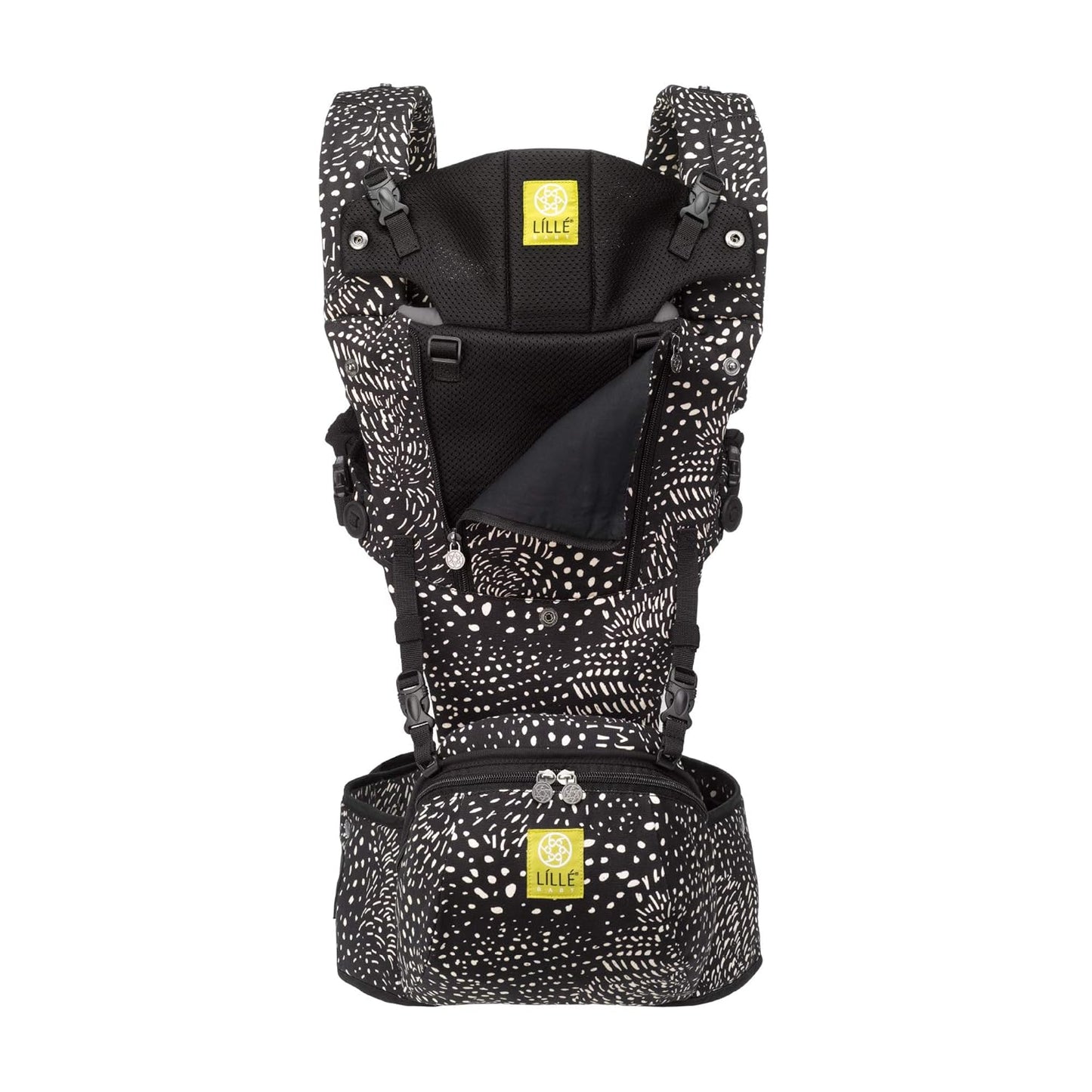 LÍLLÉbaby SeatMe Hip Seat All Seasons Ergonomic 6-in-1 Baby Carrier Newborn to Toddler - with Lumbar Support - for Children 7-45 Pounds - 360 Degree Baby Wearing - Inward and Outward Facing - Plume