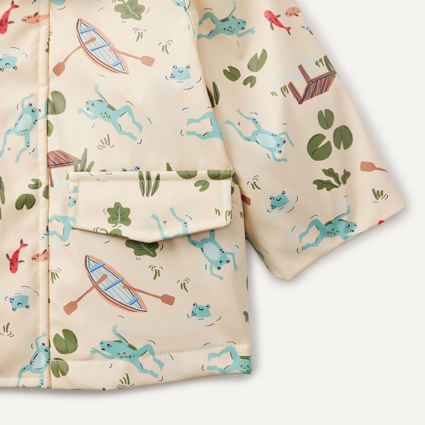 Amazon Essentials x Sofia Grainge Toddler and Baby Boys' Water-Repellent Rain Jacket with Quilted Lining