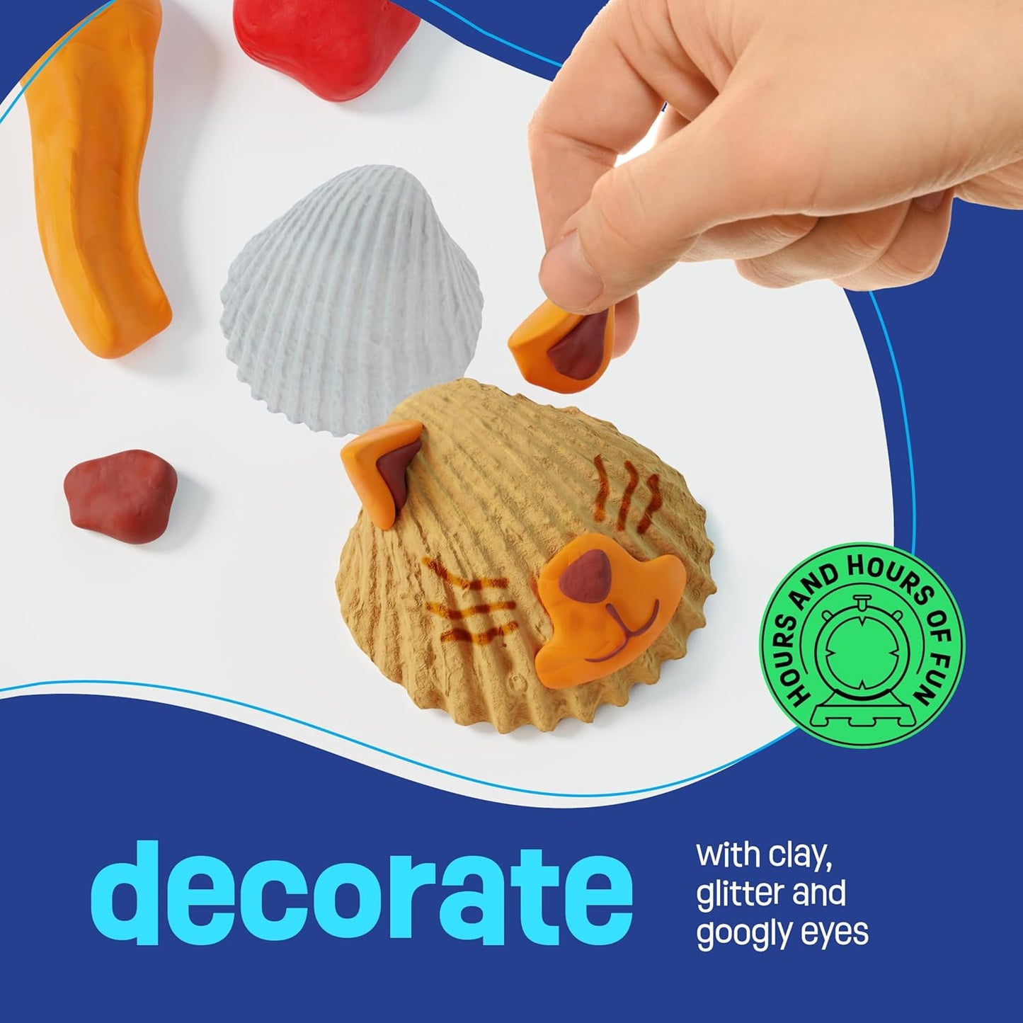 Dan&Darci Kids Sea Shell Painting Kit - Arts & Crafts Easter Gifts for Boys and Girls - Craft Activities Kits - Creative Art Activity Gift Toys for Age 6, 7, 8, 9, 10, 11 & 12 Year Old 8-12