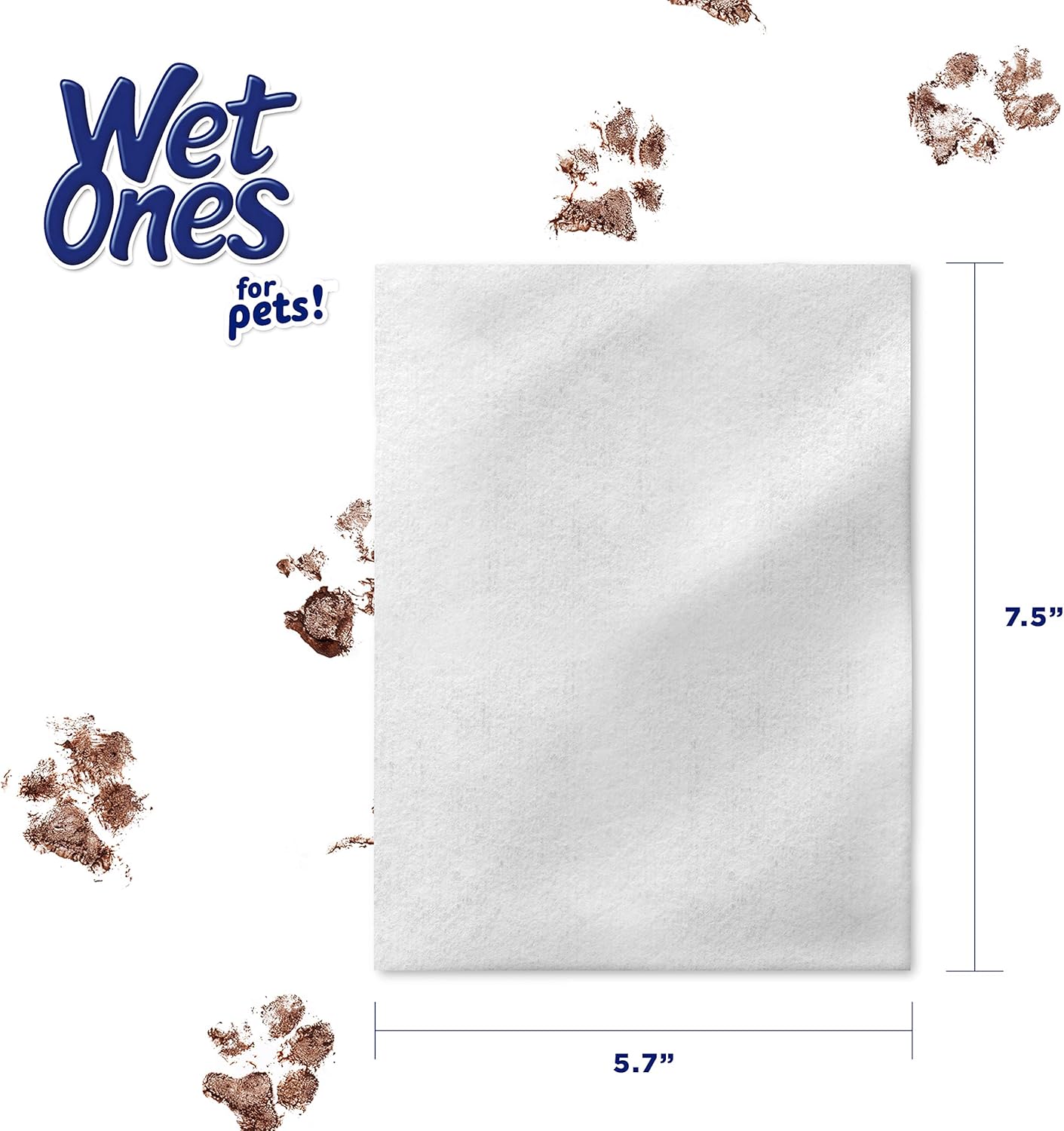 Wet Ones for Pets Antibacterial Dog Wipes, Multi-Purpose Grooming Wipes with Aloe Vera for Paws, Face & Body, Easy Cleanups Between Baths, Tropical Splash Scent, 5.7 in x 7.5 in, 50 Count