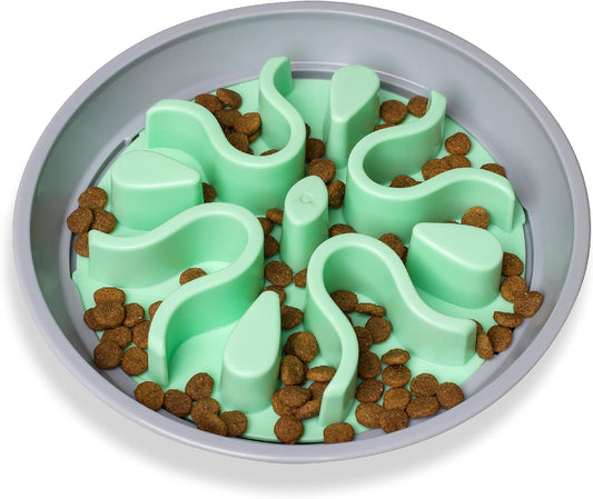 Outward Hound Fun Feeder Wobble Slo-Bowl, Slow Feeder Dog Bowl, One-Size, Mint